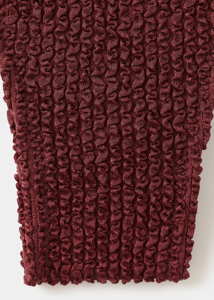 Textured swimsuit — Russet