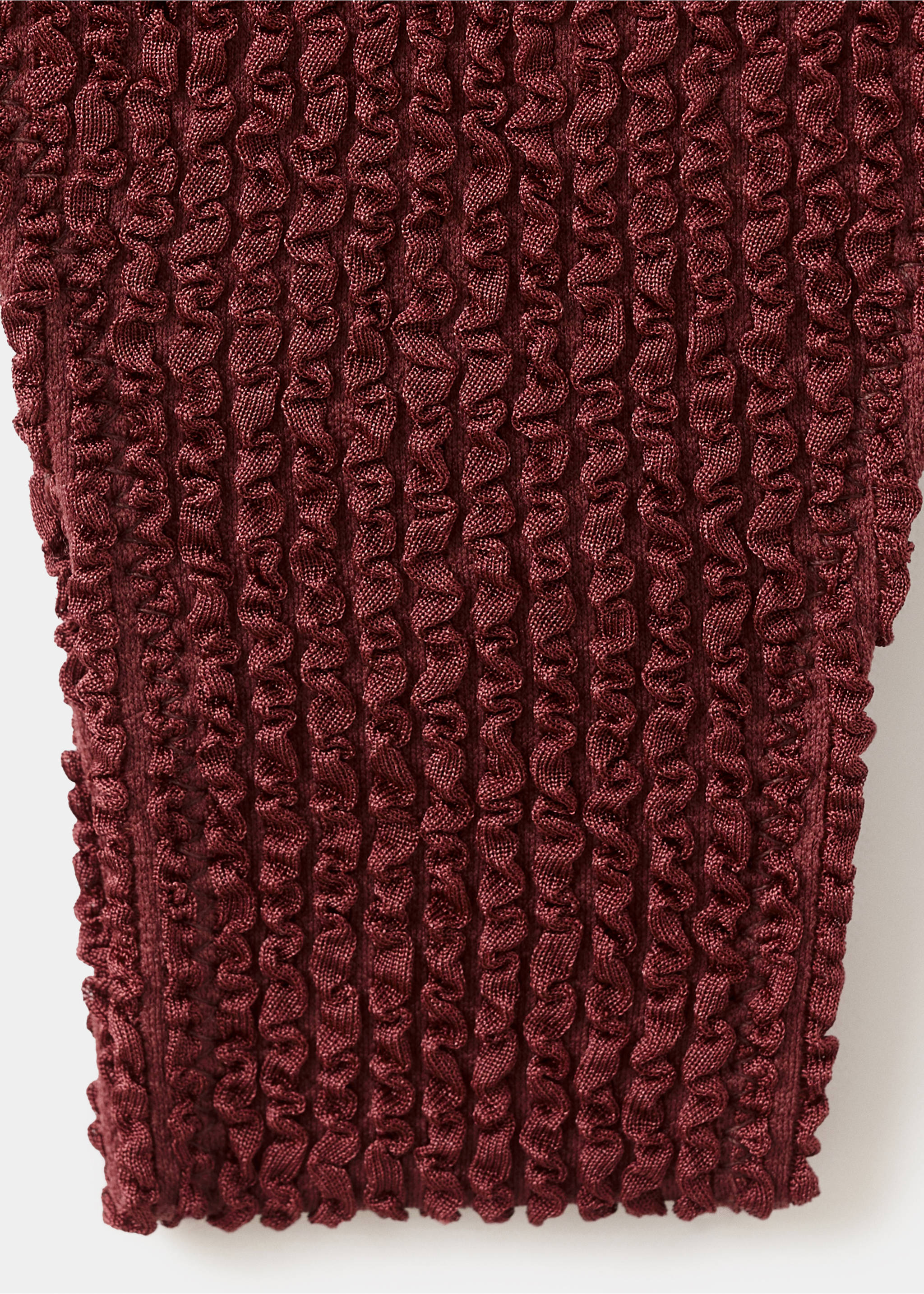 Textured swimsuit - Details of the article 0, Russet. Ref: 27036737-00.