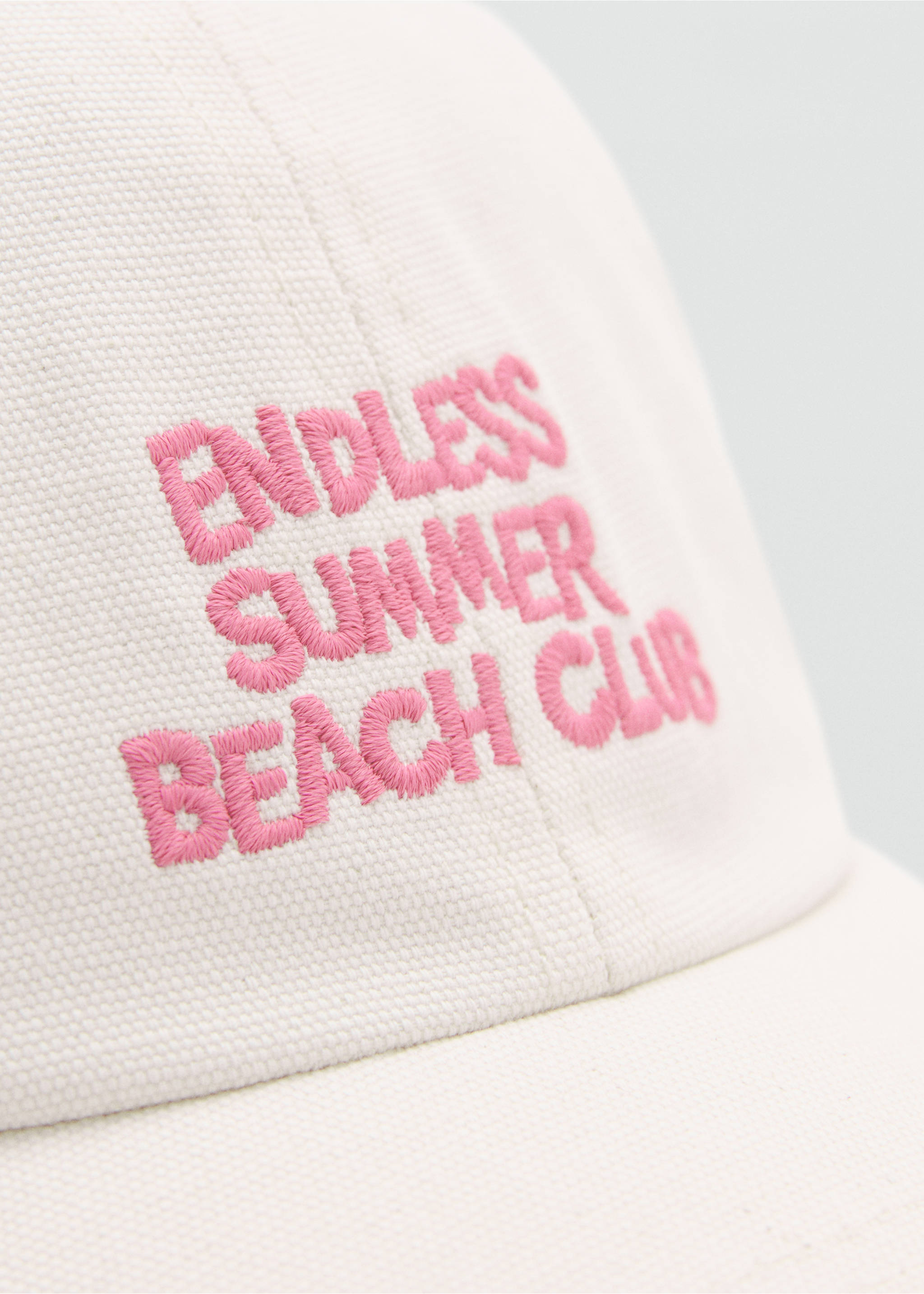 Хлопковая бейсболка с вышивкой - Деталь изделия 1, Экрю. Ref: 27036740-00.