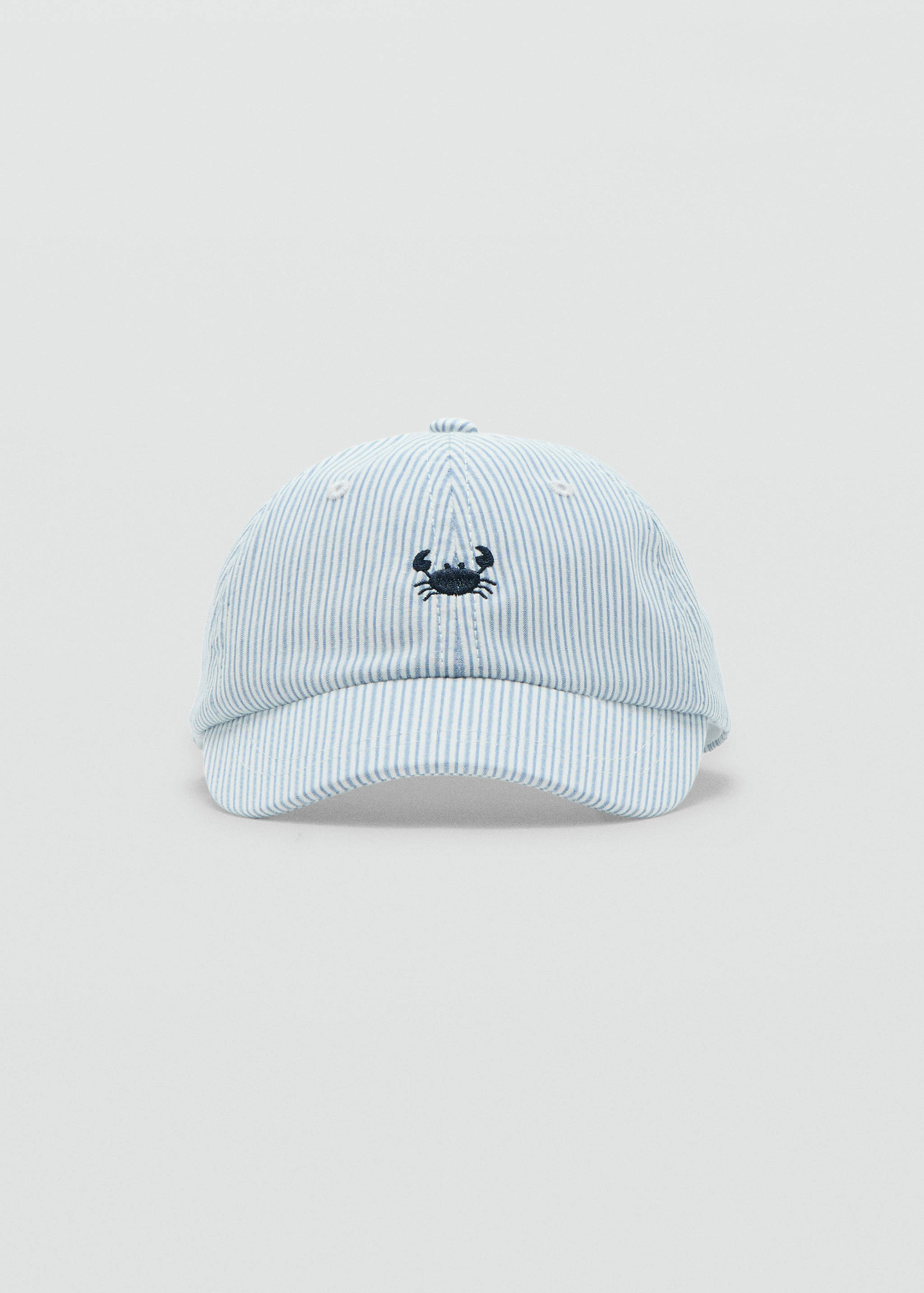 Gorra rayas detalle bordado - Plano medio