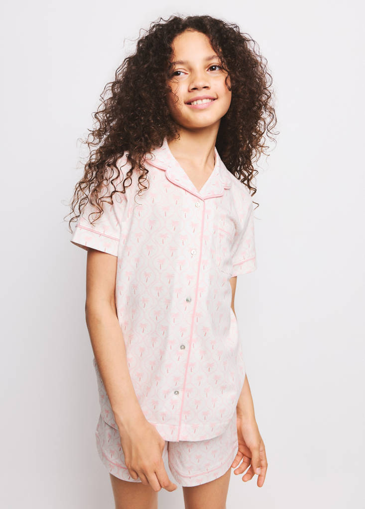 Palm tree print short pyjama set — Pink