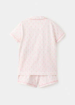 Palm tree print short pyjama set — Pink 8