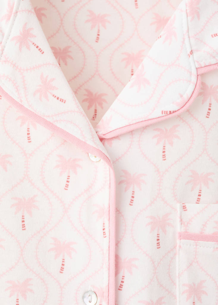 Palm tree print short pyjama set — Pink