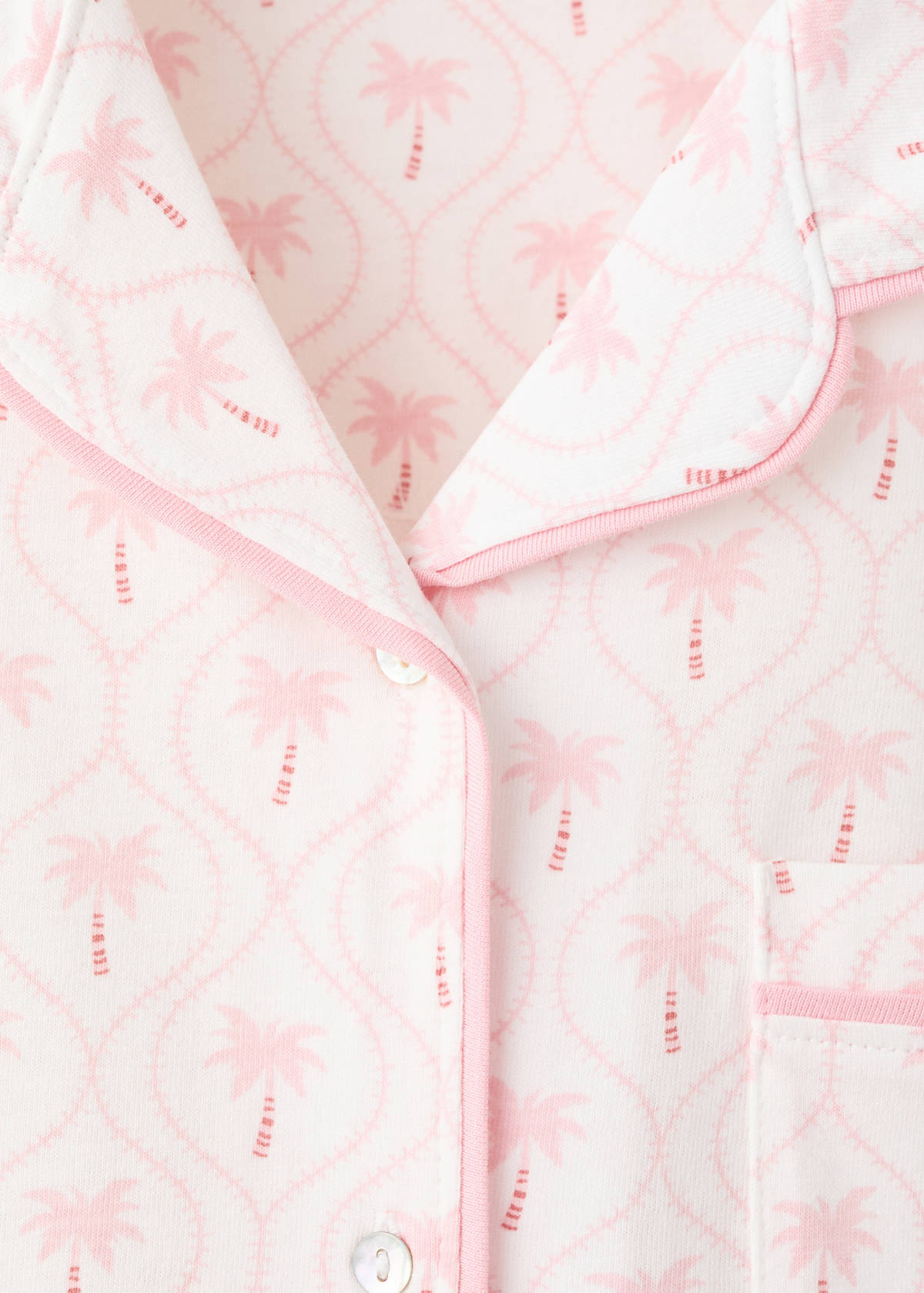 Palm tree print short pyjama set — Pink