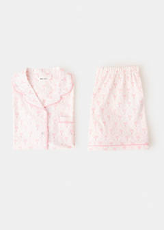 Palm tree print short pyjama set — Pink 10