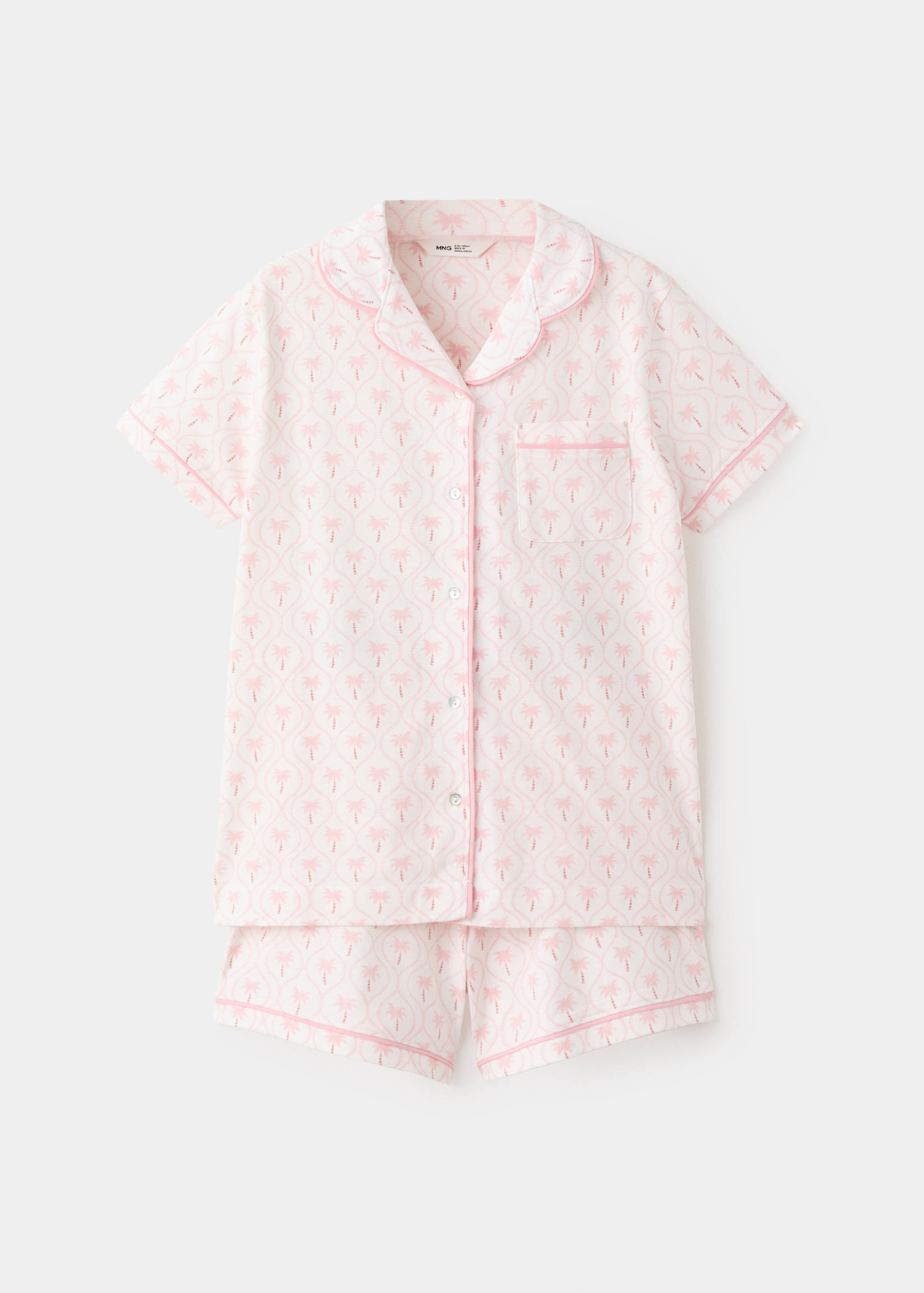 Palm tree print short pyjama set - Article without model