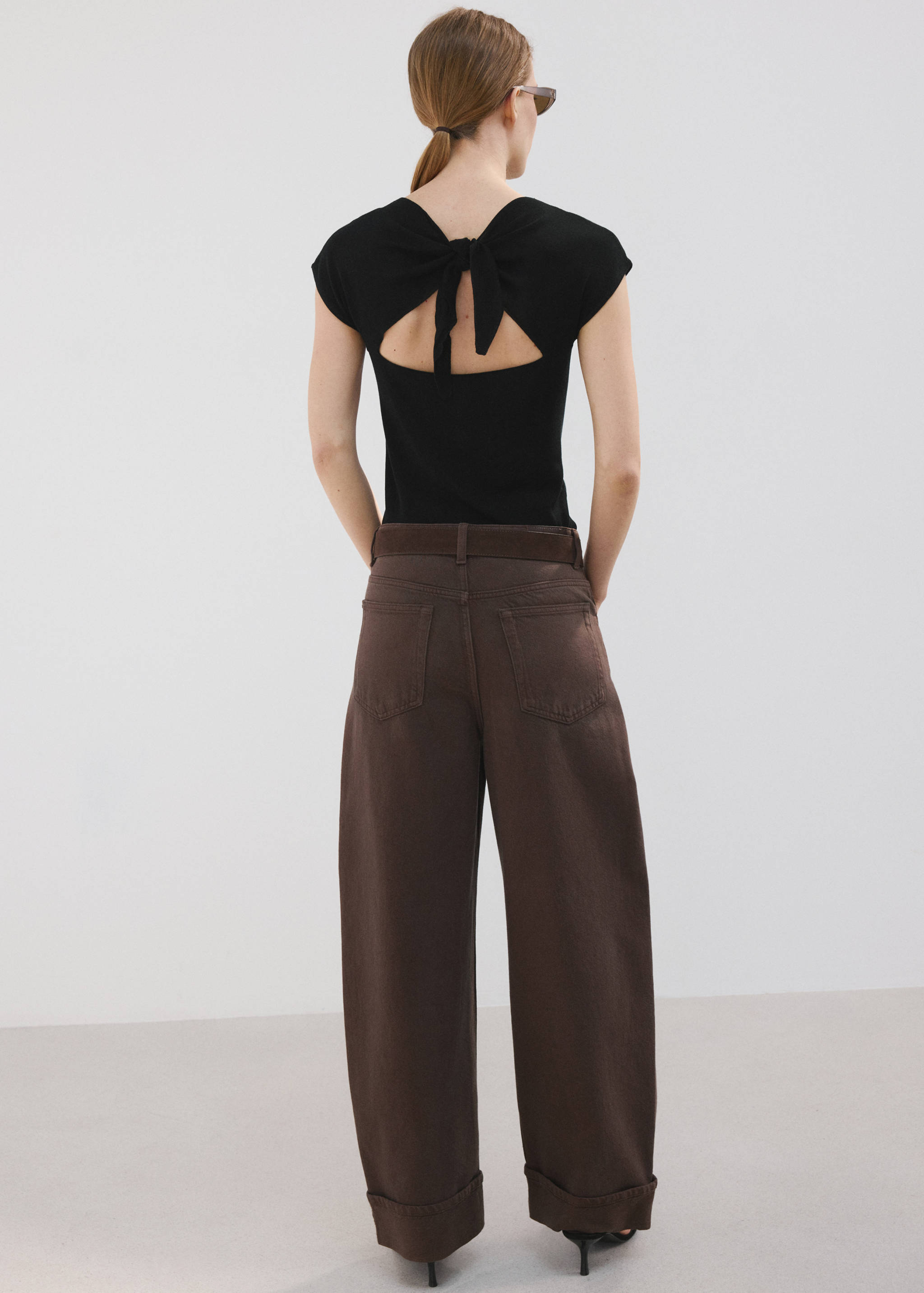 Lyocell jersey with cut-out back - Reverse of the article