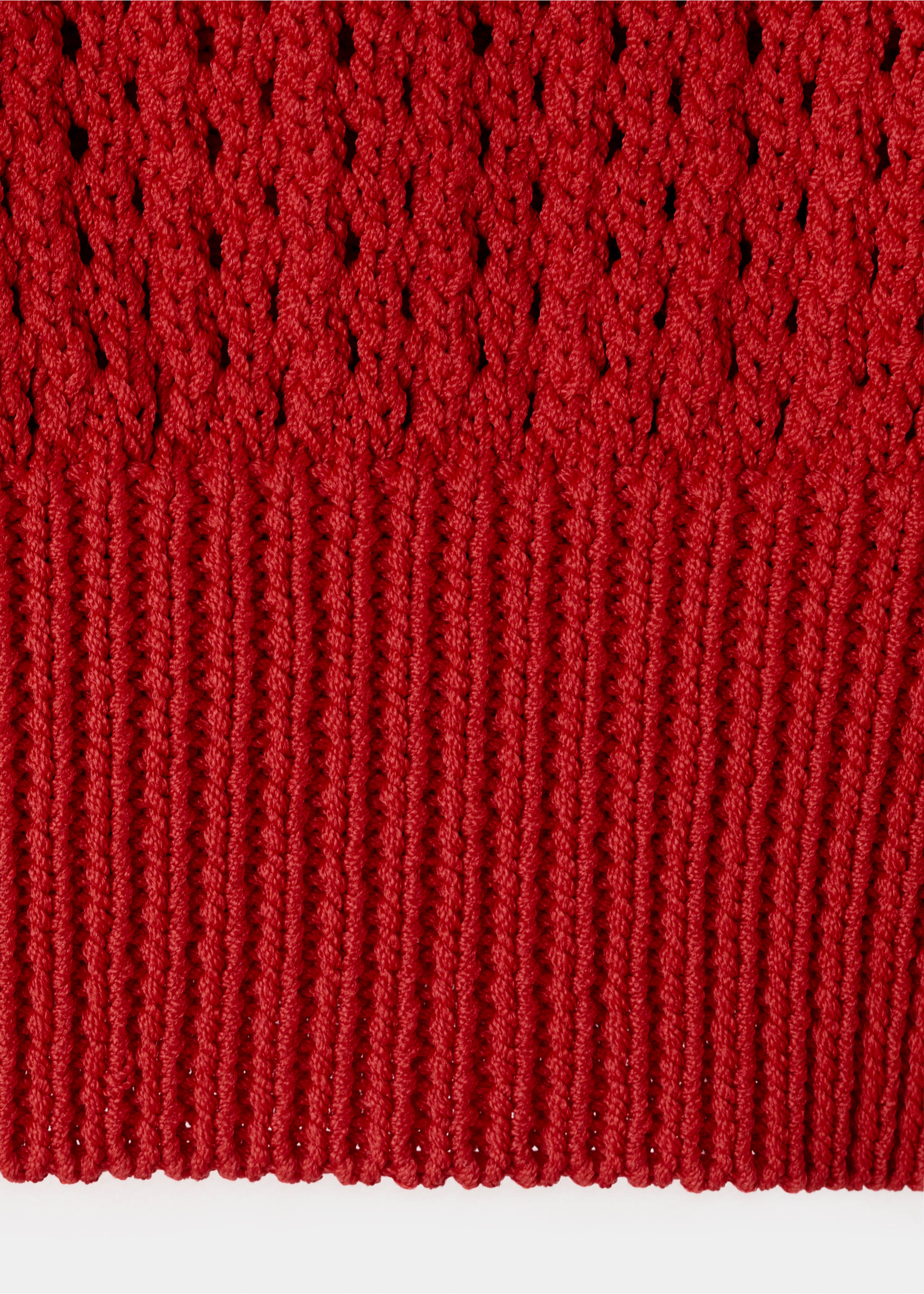 Pull-over maille asymétrique - Détail de l'article 8, Rouge. Ref: 27037141-00.