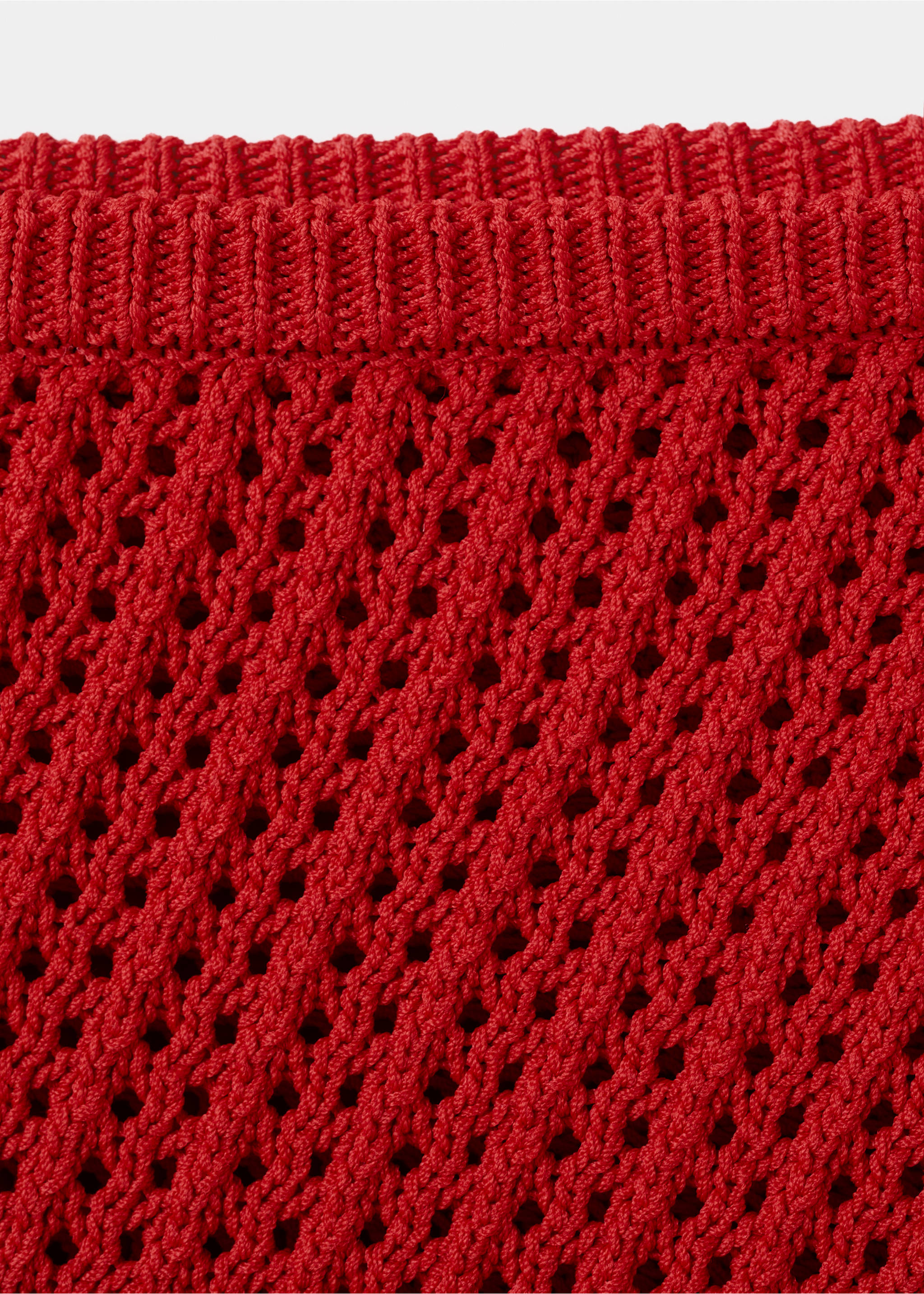 Pull-over maille asymétrique - Détail de l'article 0, Rouge. Ref: 27037141-00.