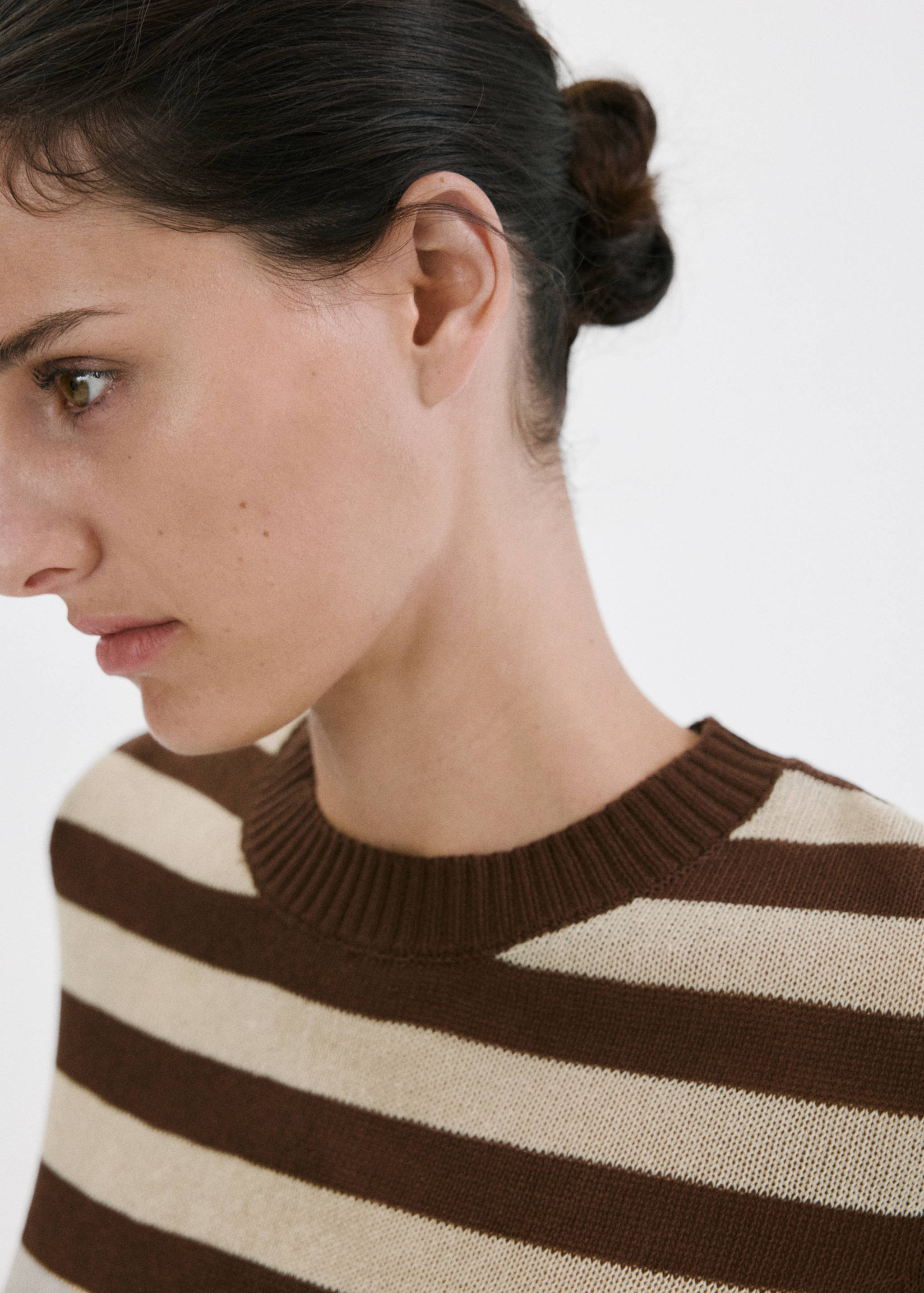 Crop striped sweater - Details of the article 1