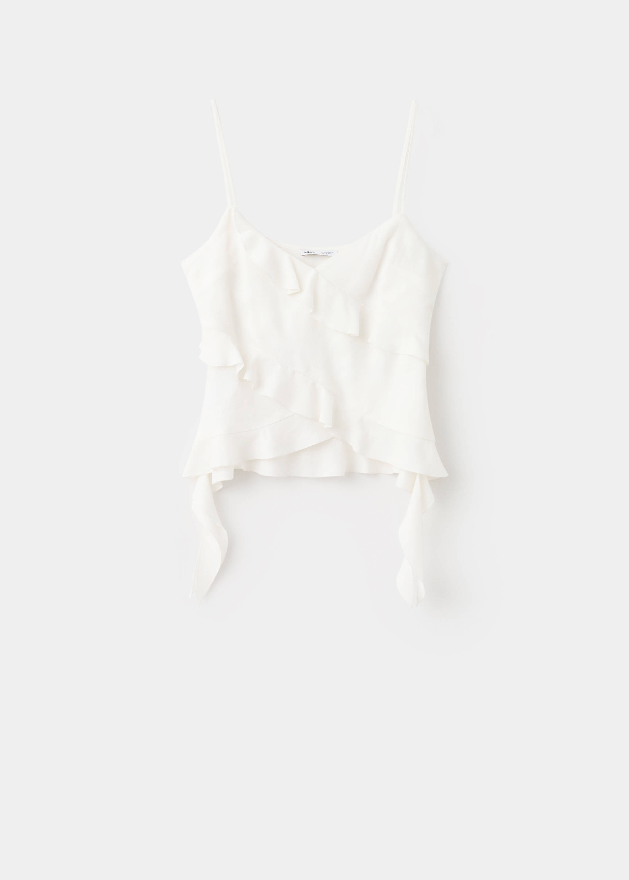 Linen blend frill top - Article without model