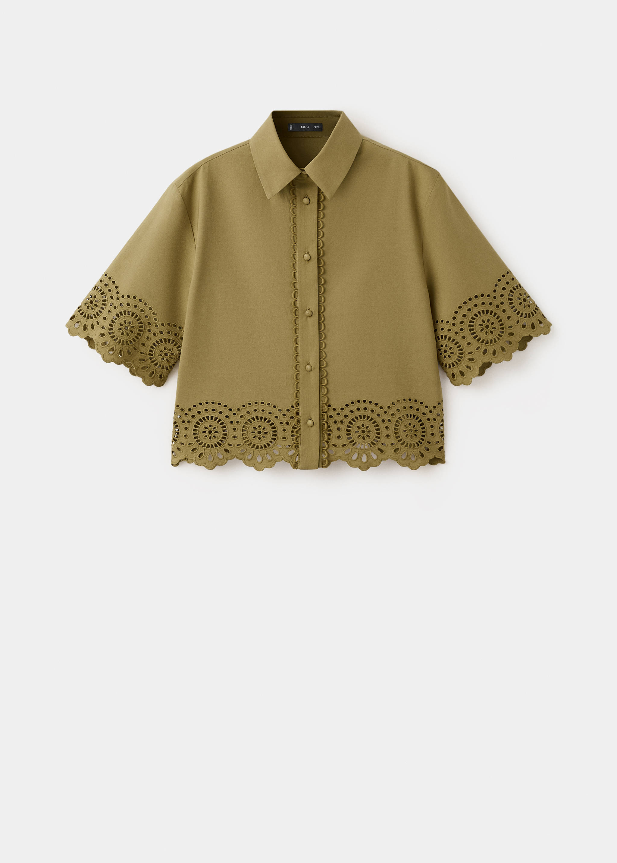 Embroidered openwork shirt - Article without model