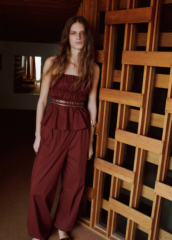 High-waisted harem pants — Burnt Orange