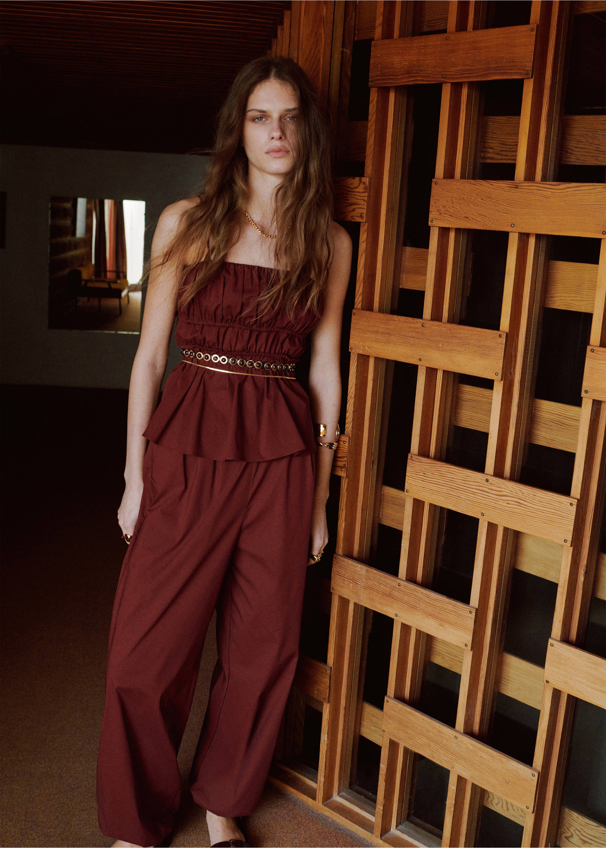 High-waisted harem pants - General plane, Burnt Orange. Ref: 27037149-00.