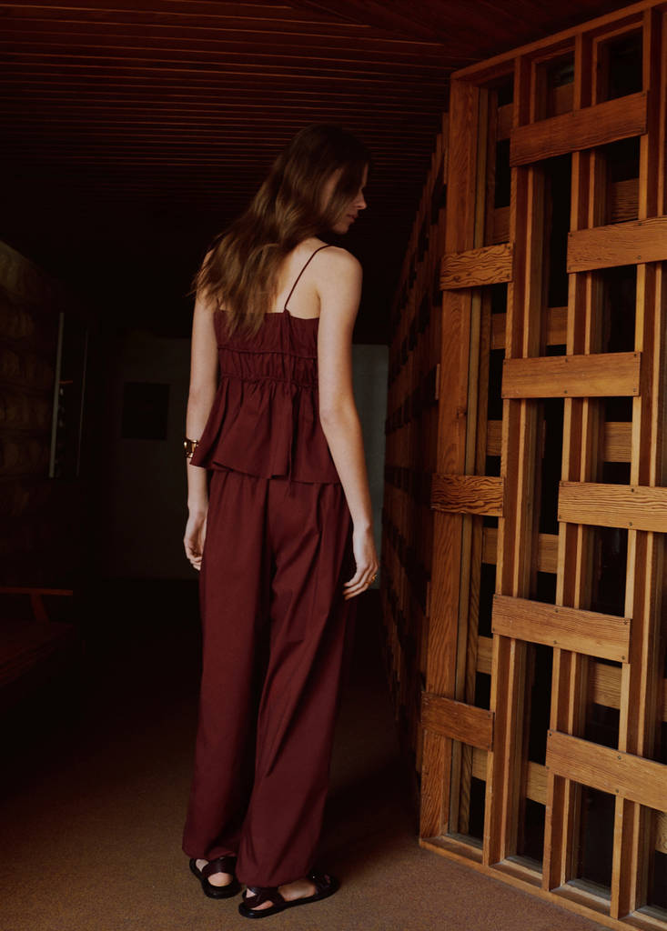 High-waisted harem pants — Burnt Orange