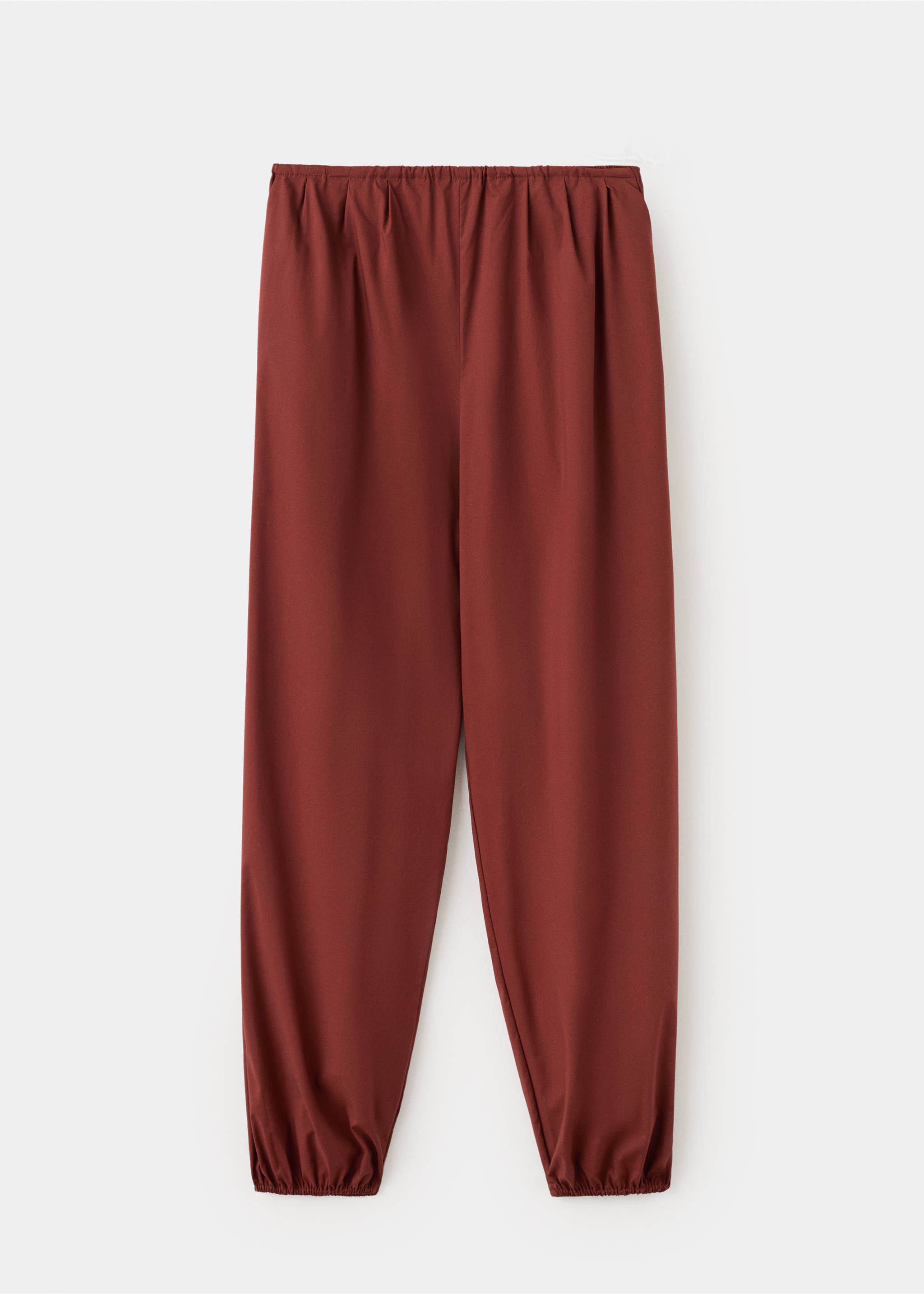 Balloon-style trousers with elasticated waist - Article without model, Burnt Orange. Ref: 27037149-00.