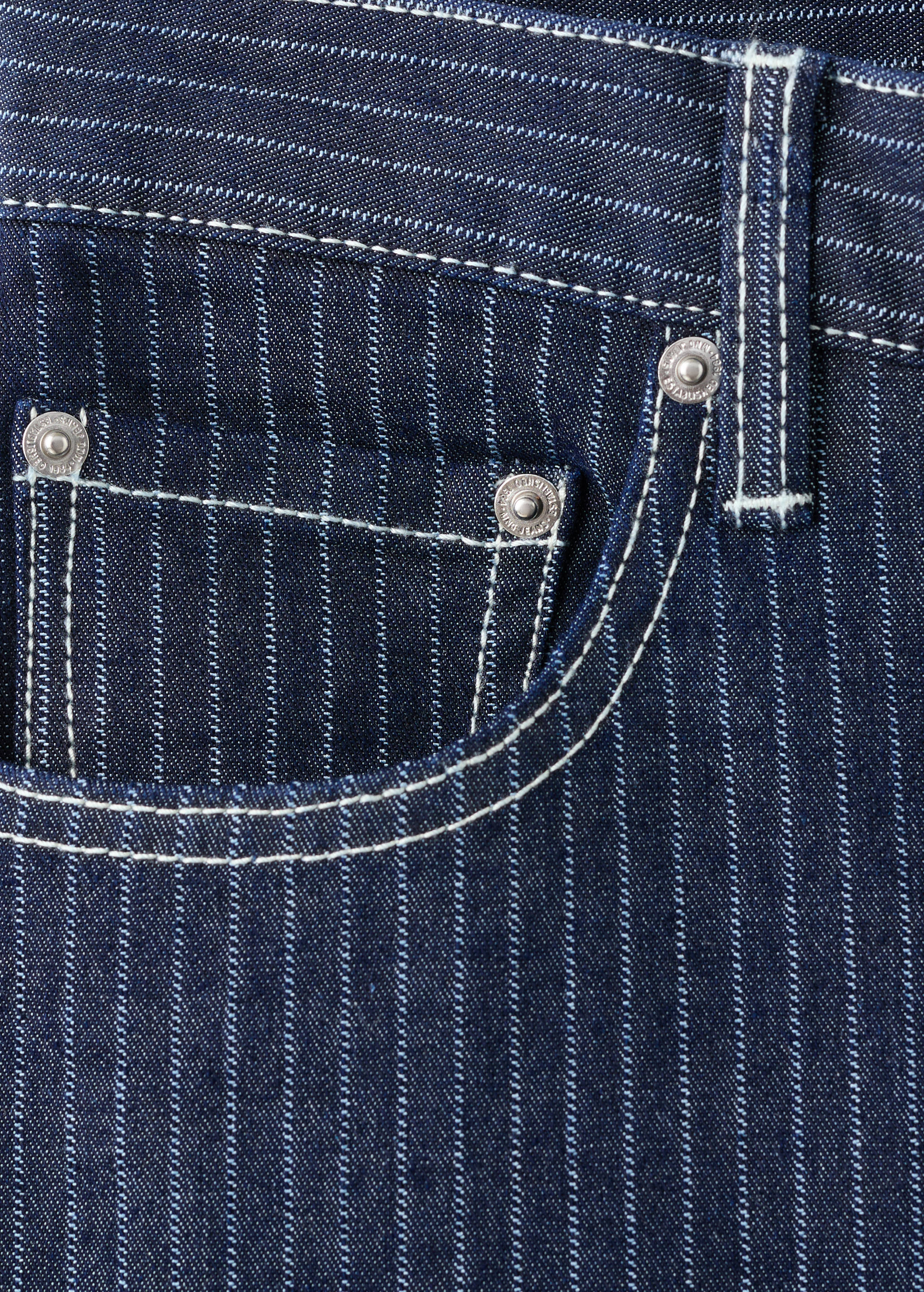 Straight striped jeans - Details of the article 0