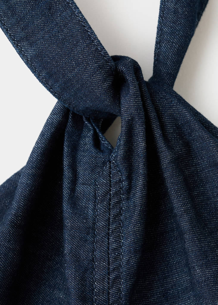 Halter neck denim top — Open Blue