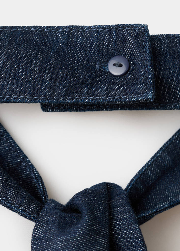 Halter neck denim top — Open Blue