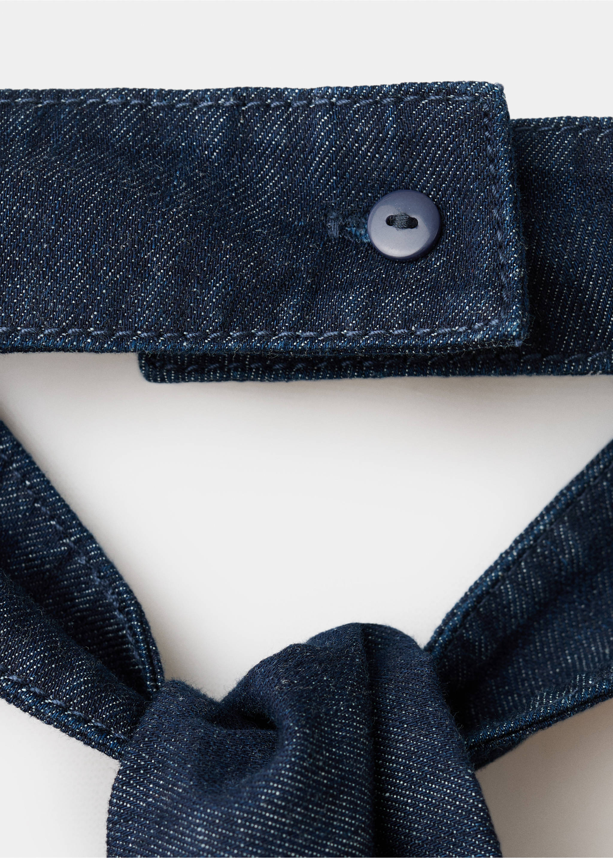 Halter neck denim top - Details of the article 0, Open Blue. Ref: 27037151-00.