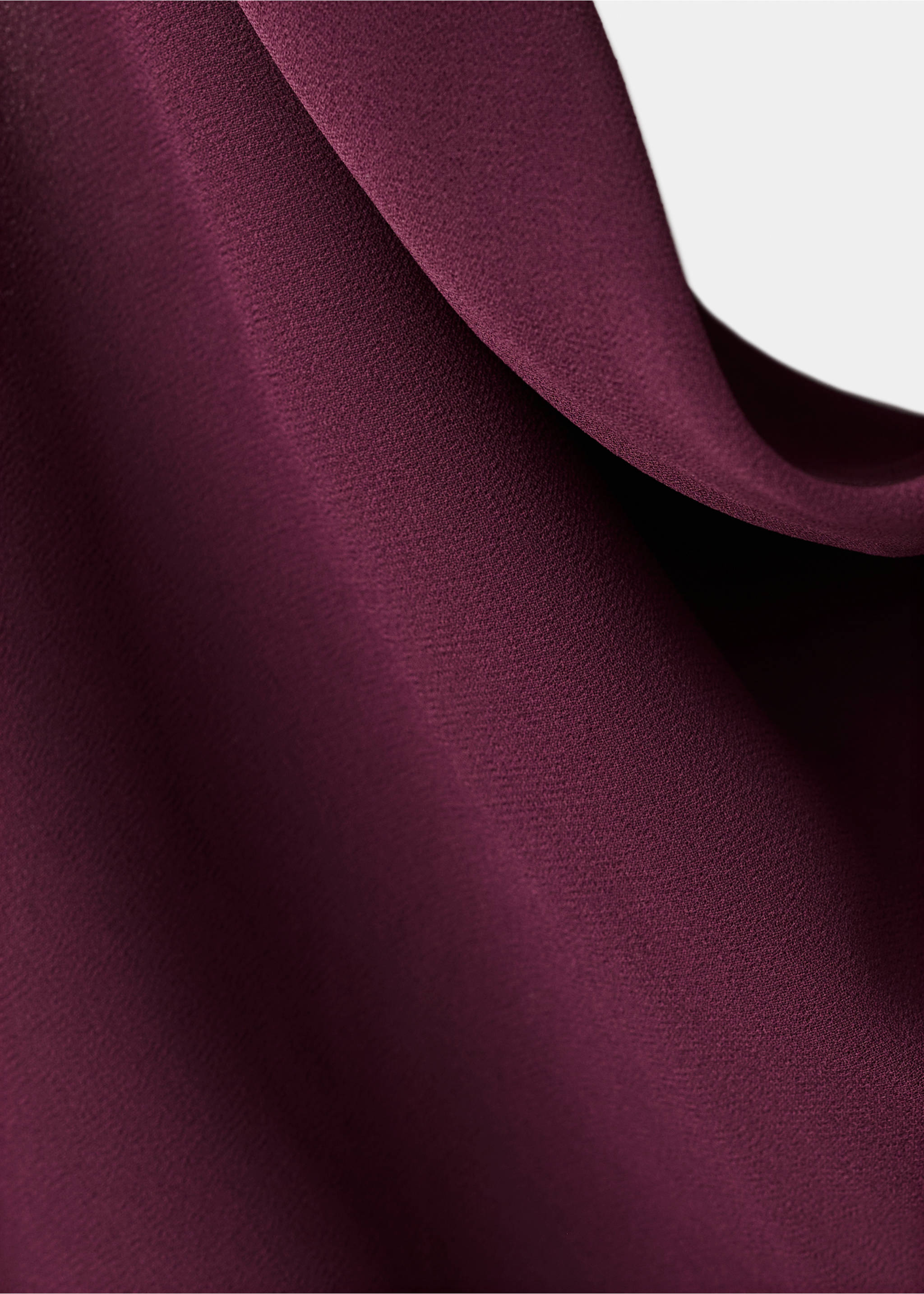Draped neck scarf top - Details of the article 8, Maroon. Ref: 27037155-00.