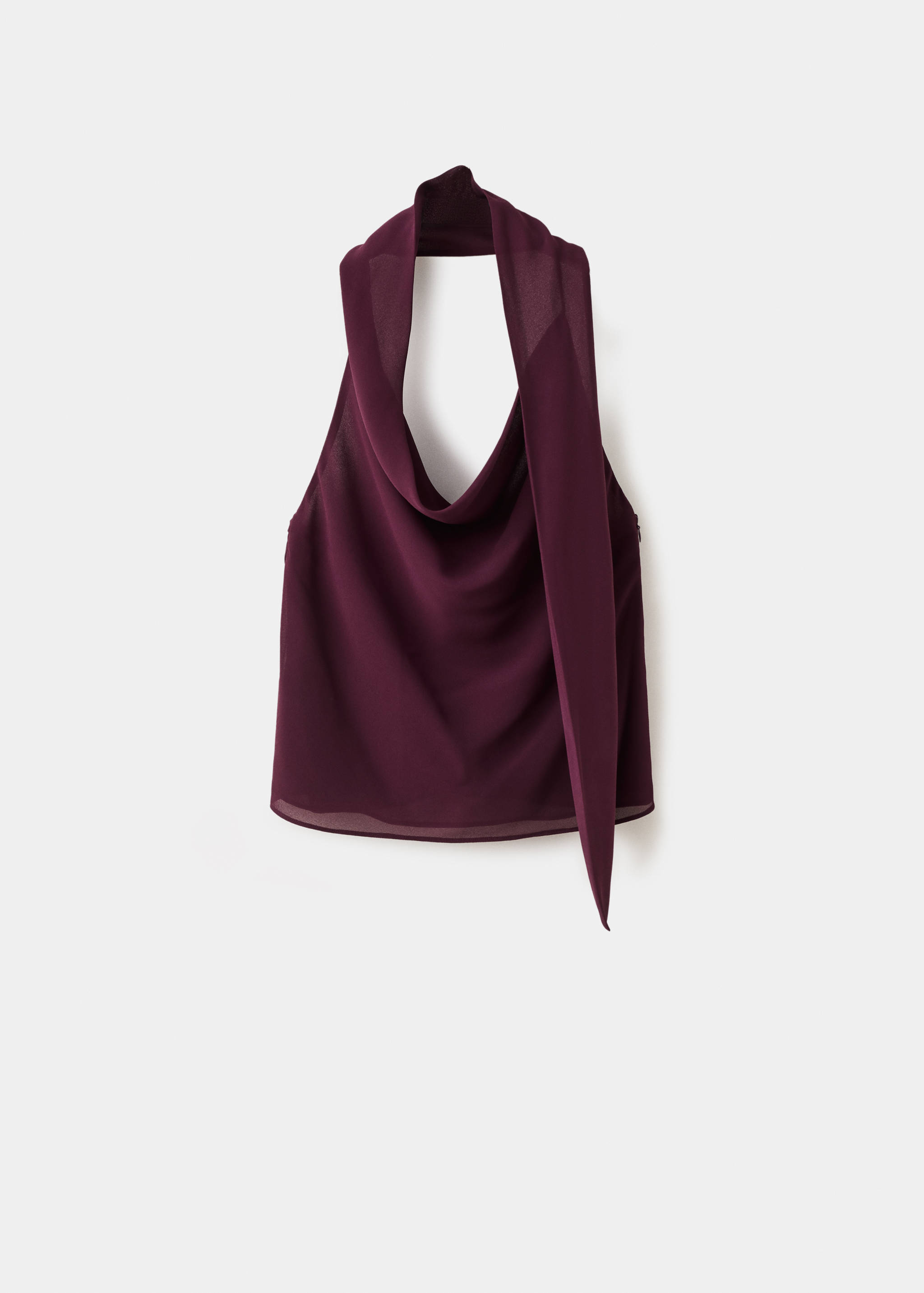 Top fular cuello drapeado - Artículo sin modelo