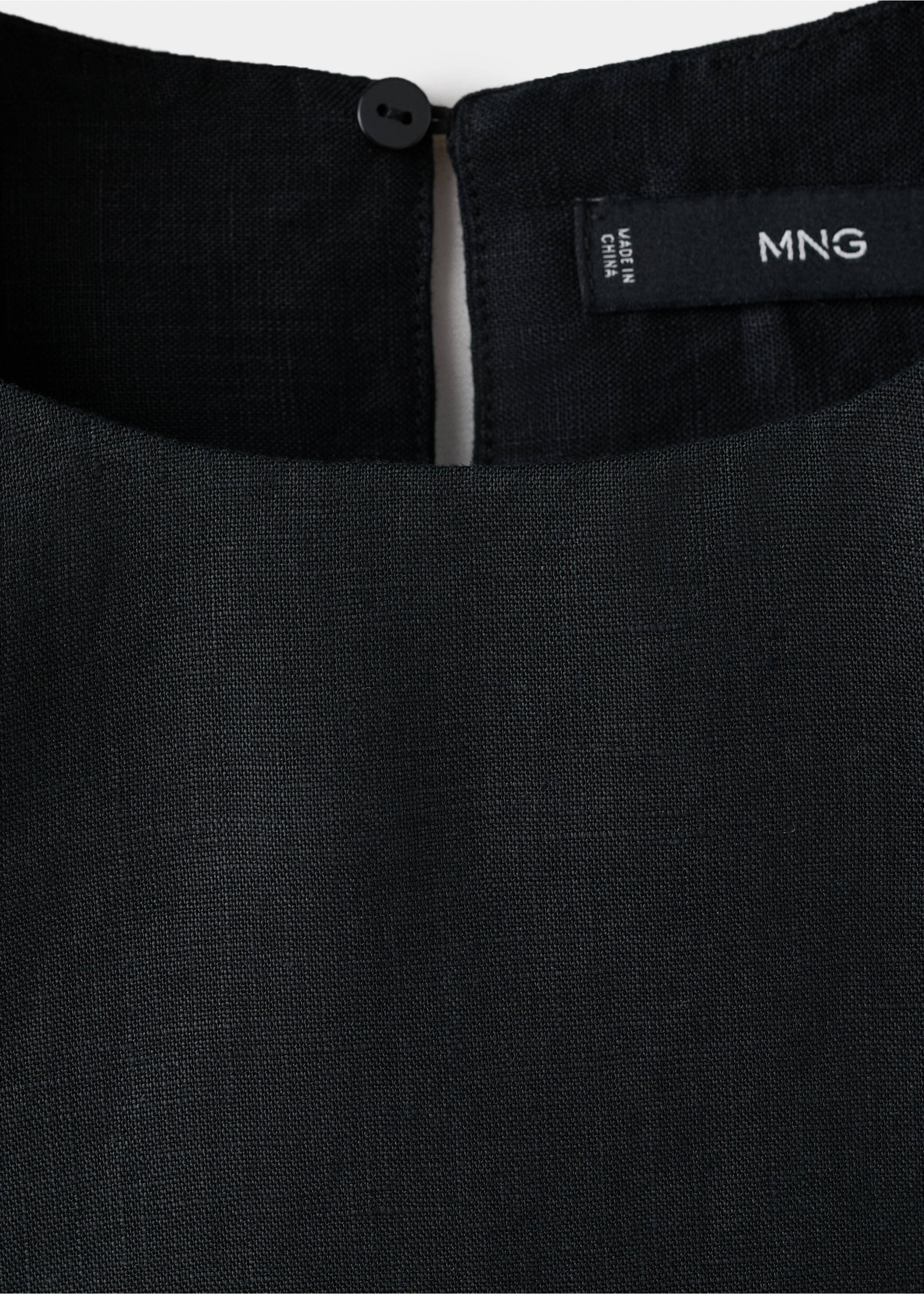 Top crop 100 % lin - Détail de l'article 0, Noir. Ref: 27037157-00.