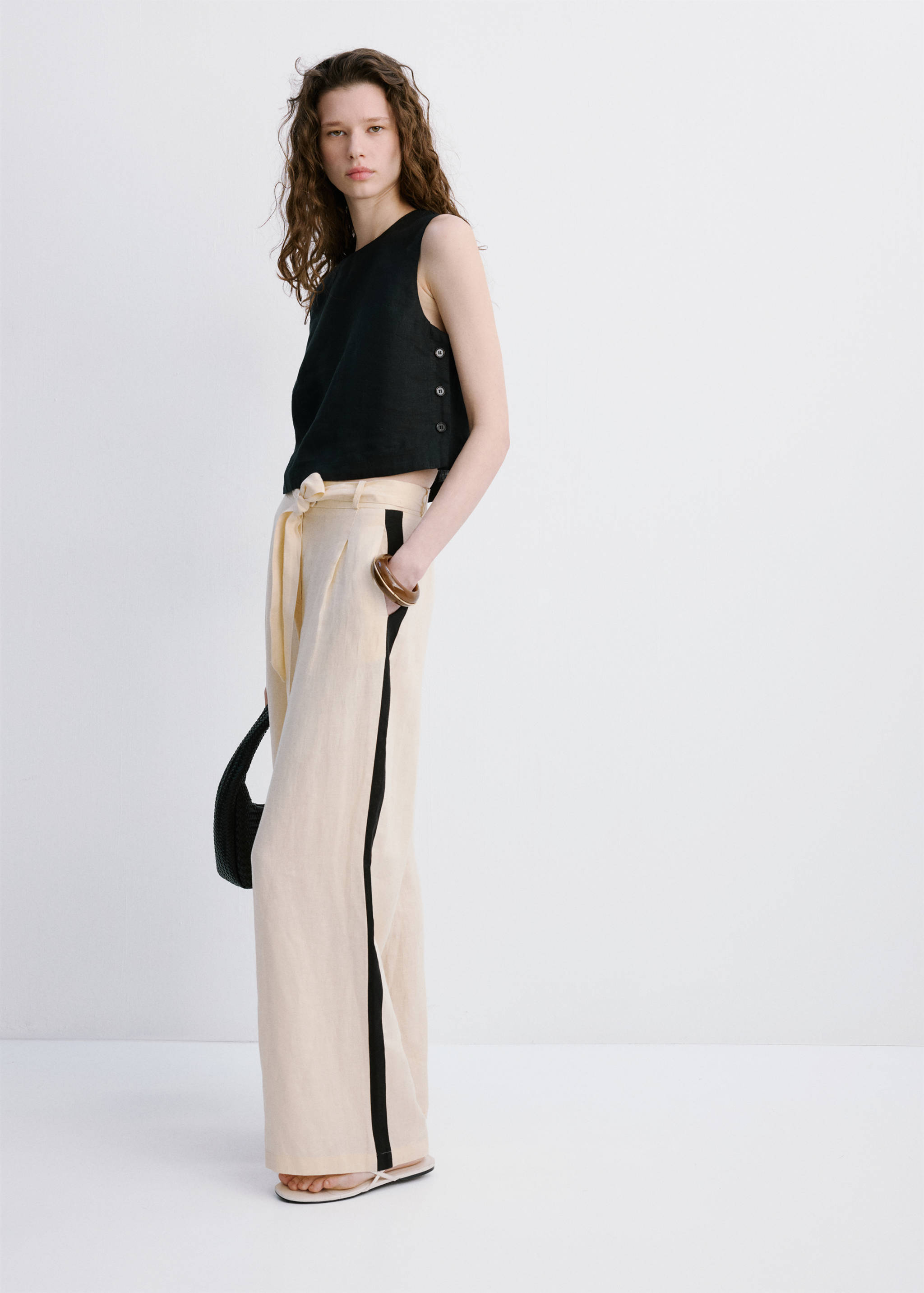 100% linen crop top - General plane