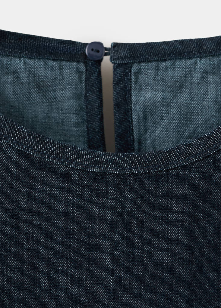 Halter neck denim top — Open Blue
