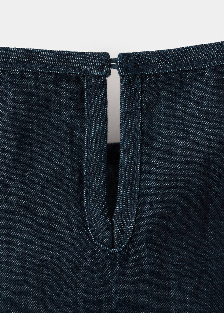 Halter neck denim top — Open Blue