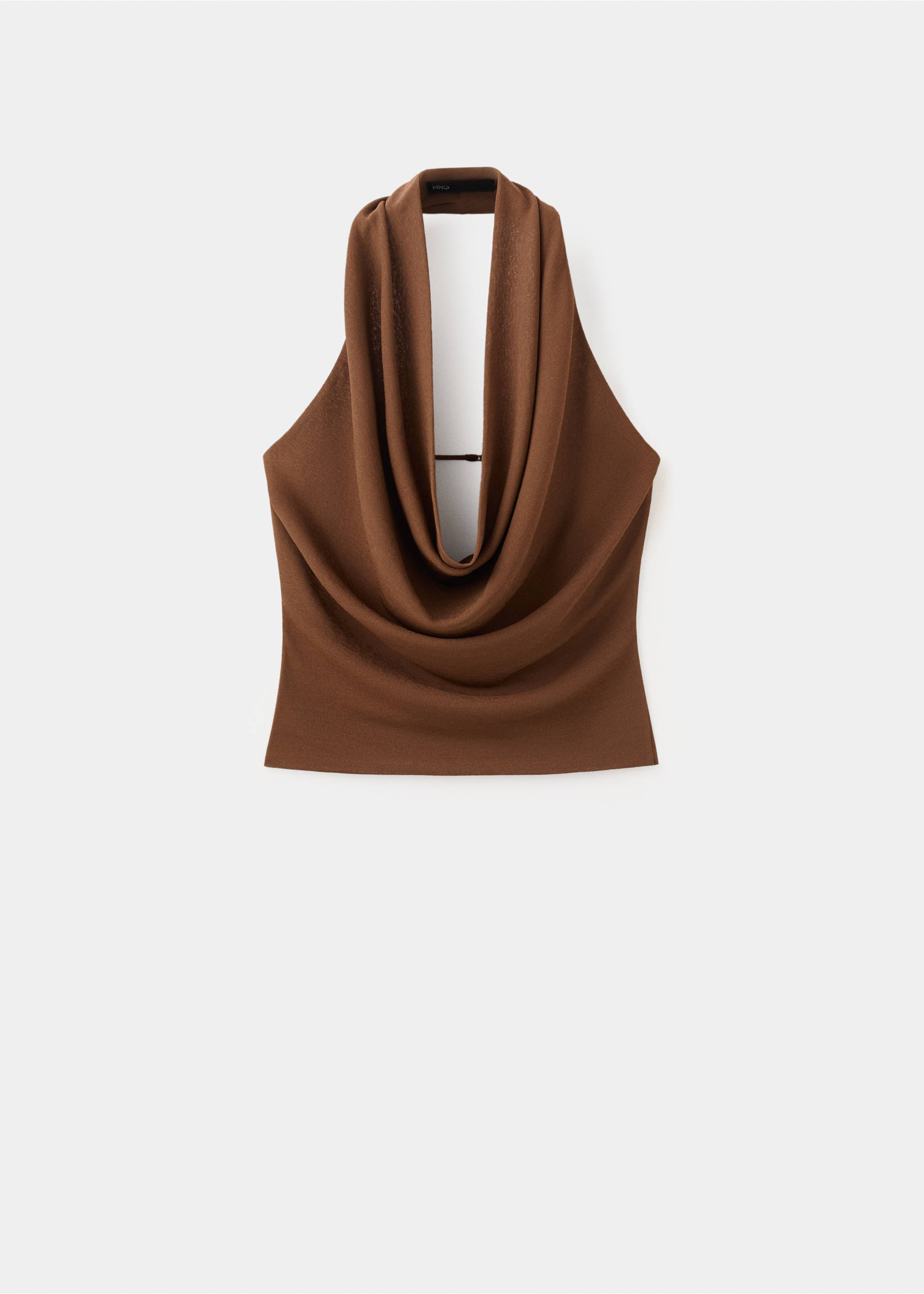 Draped halter top - Article without model, Brown. Ref: 27037159-00.