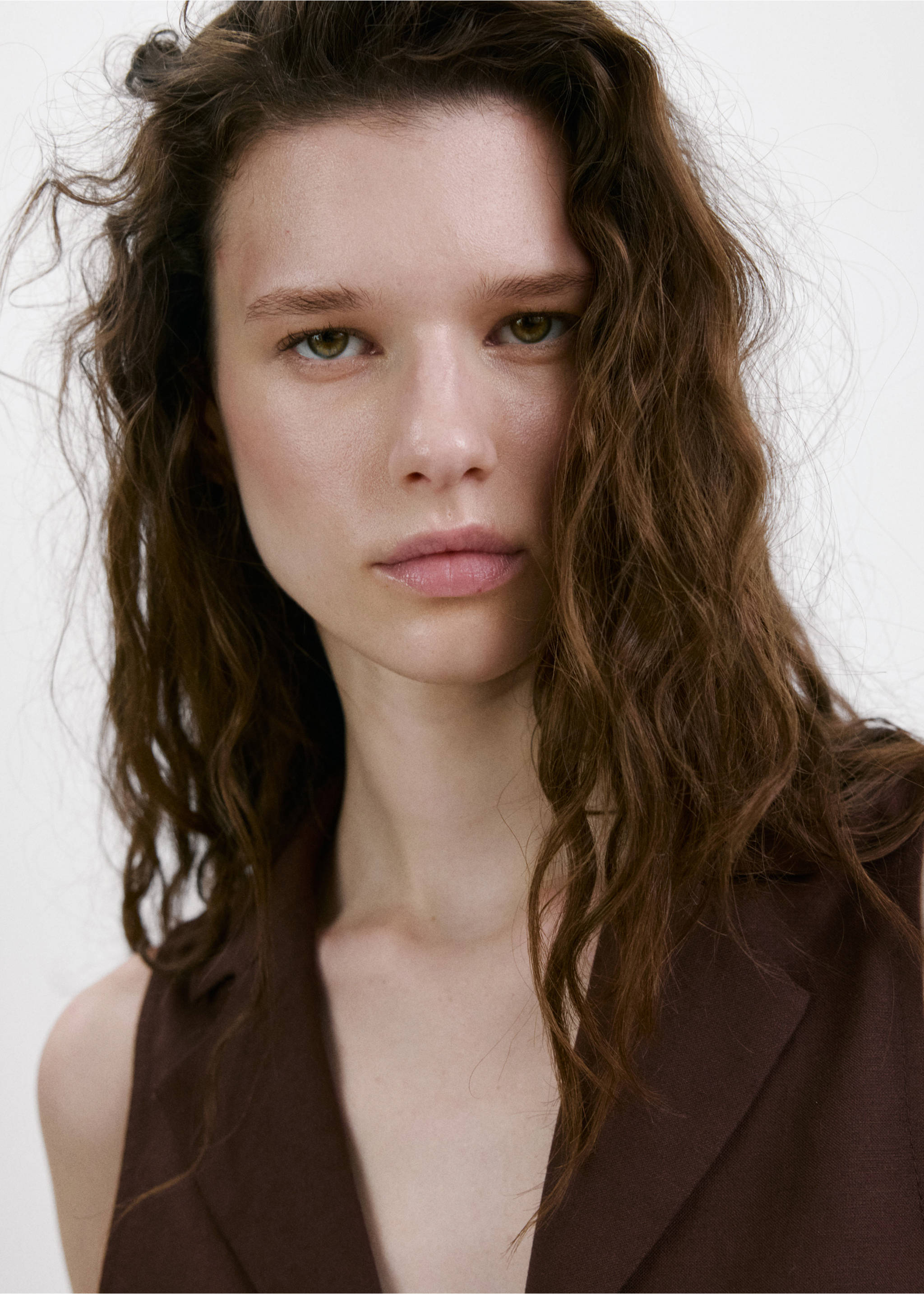 قميص بحمالات مع أربطة - تفاصيل المنتج 1, شوكولاتة. Ref: 27037160-00.