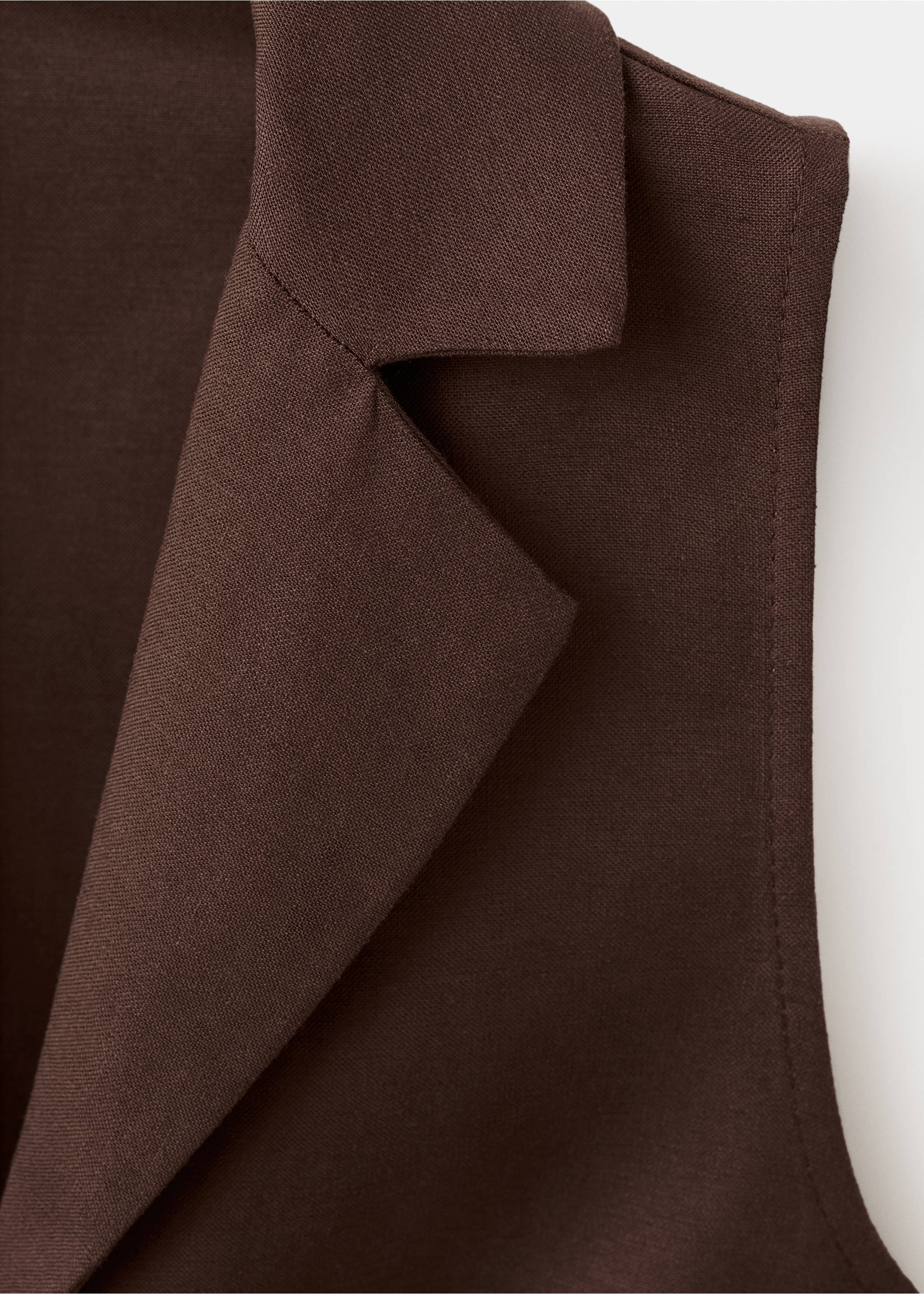 Tie strap top - Details of the article 8, Chocolate. Ref: 27037160-00.
