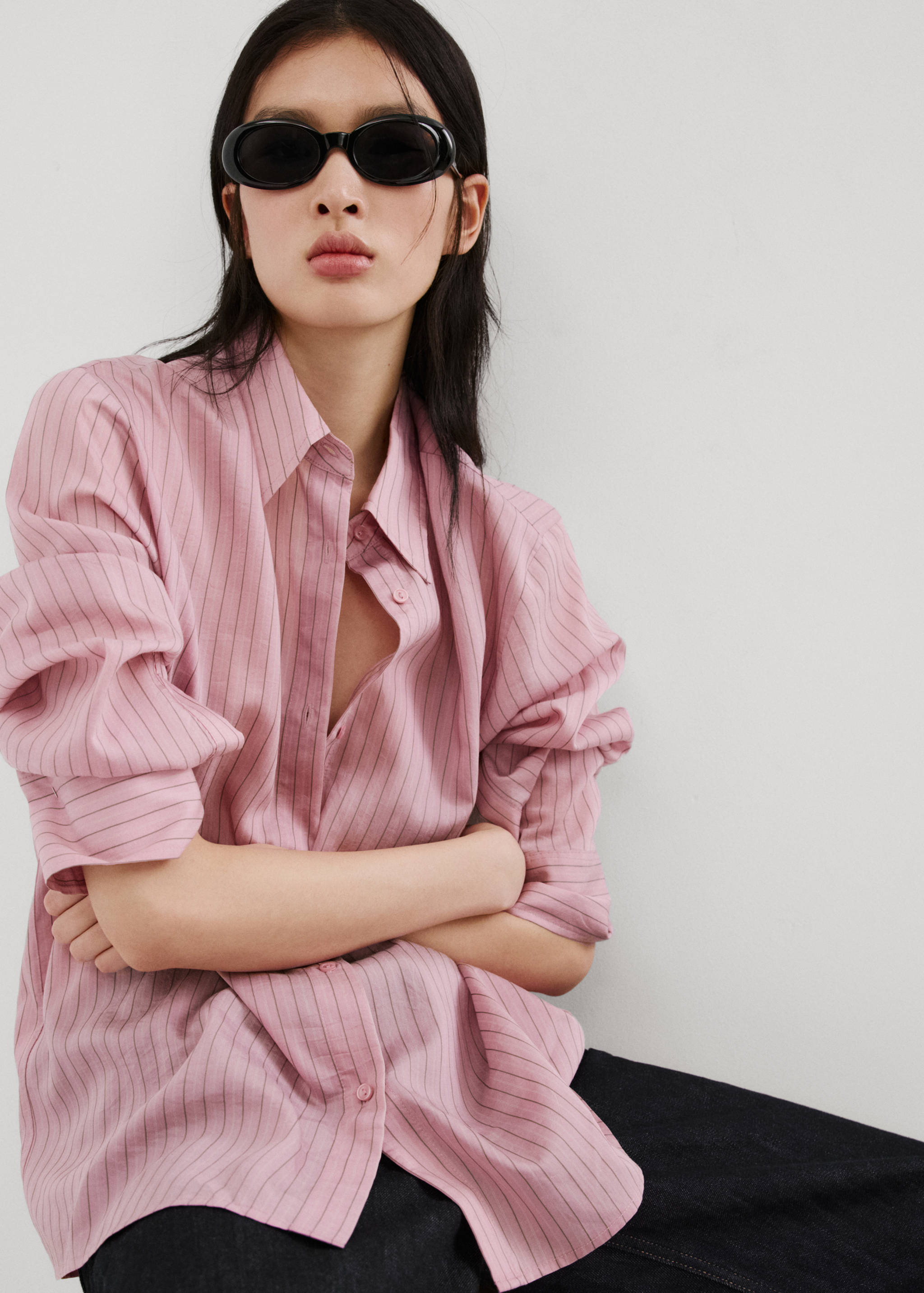 Lyocell striped shirt - Details of the article 2