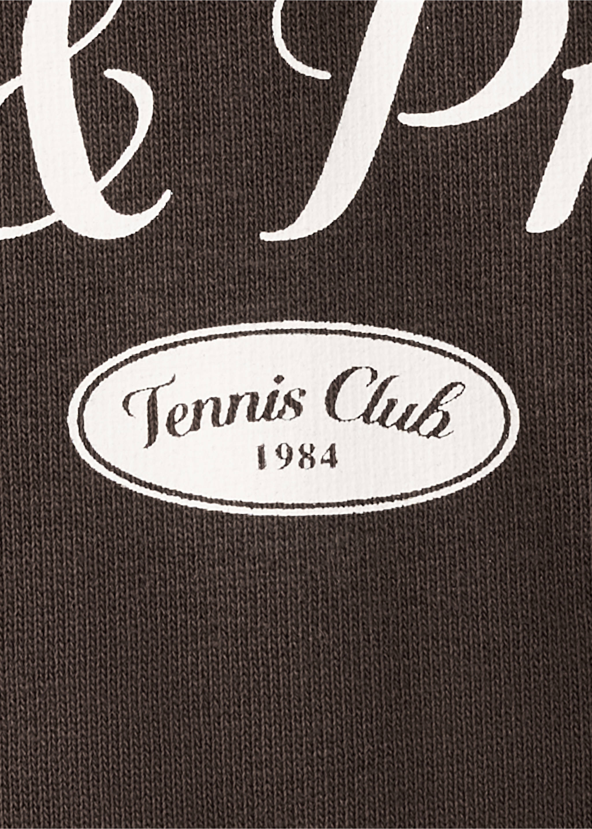 Толстовка оверсайз с принтованной надписью - Деталь изделия 8, Коричневый. Ref: 27037164-00.