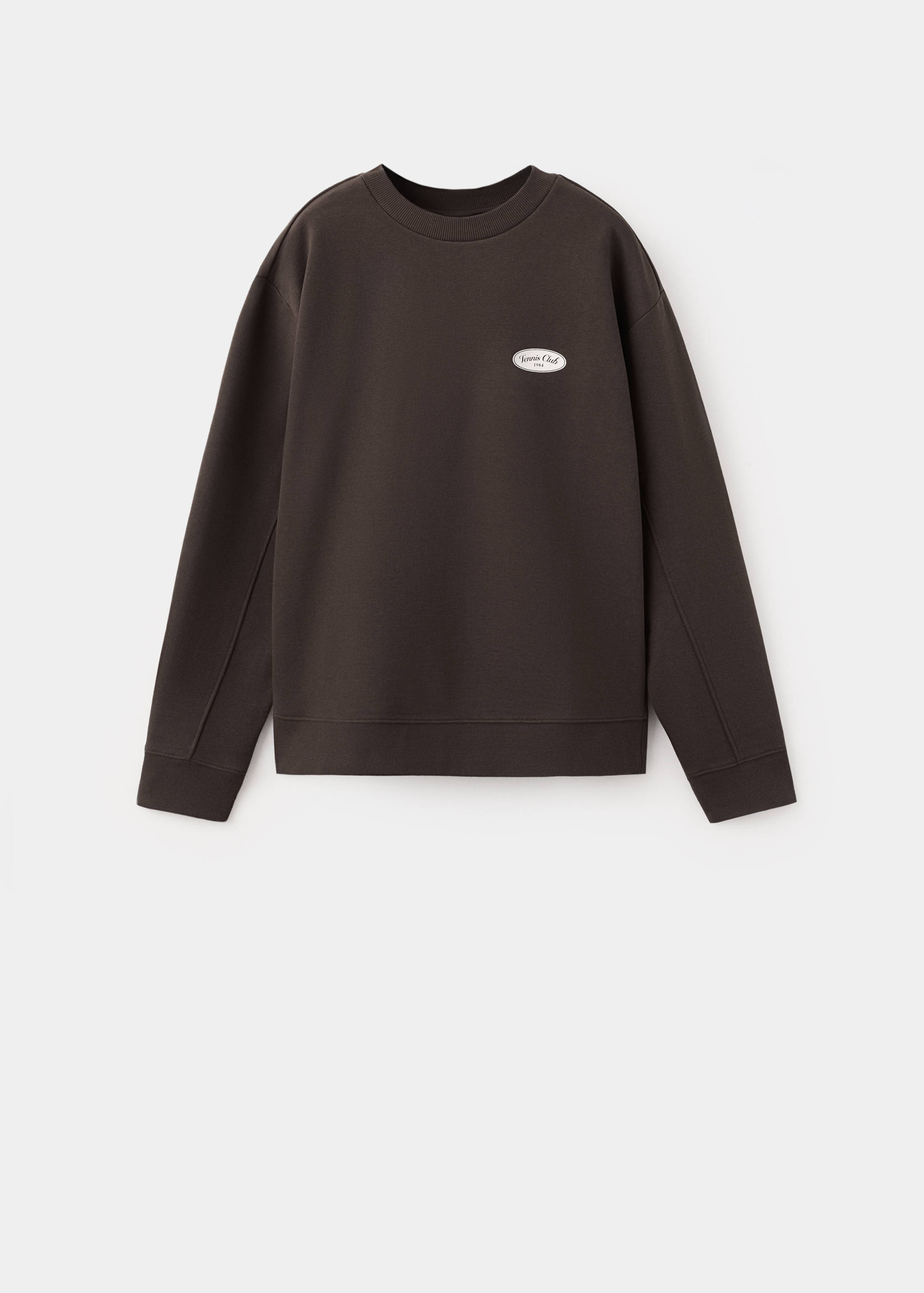 Oversized sweatshirt with printed message - Article without model