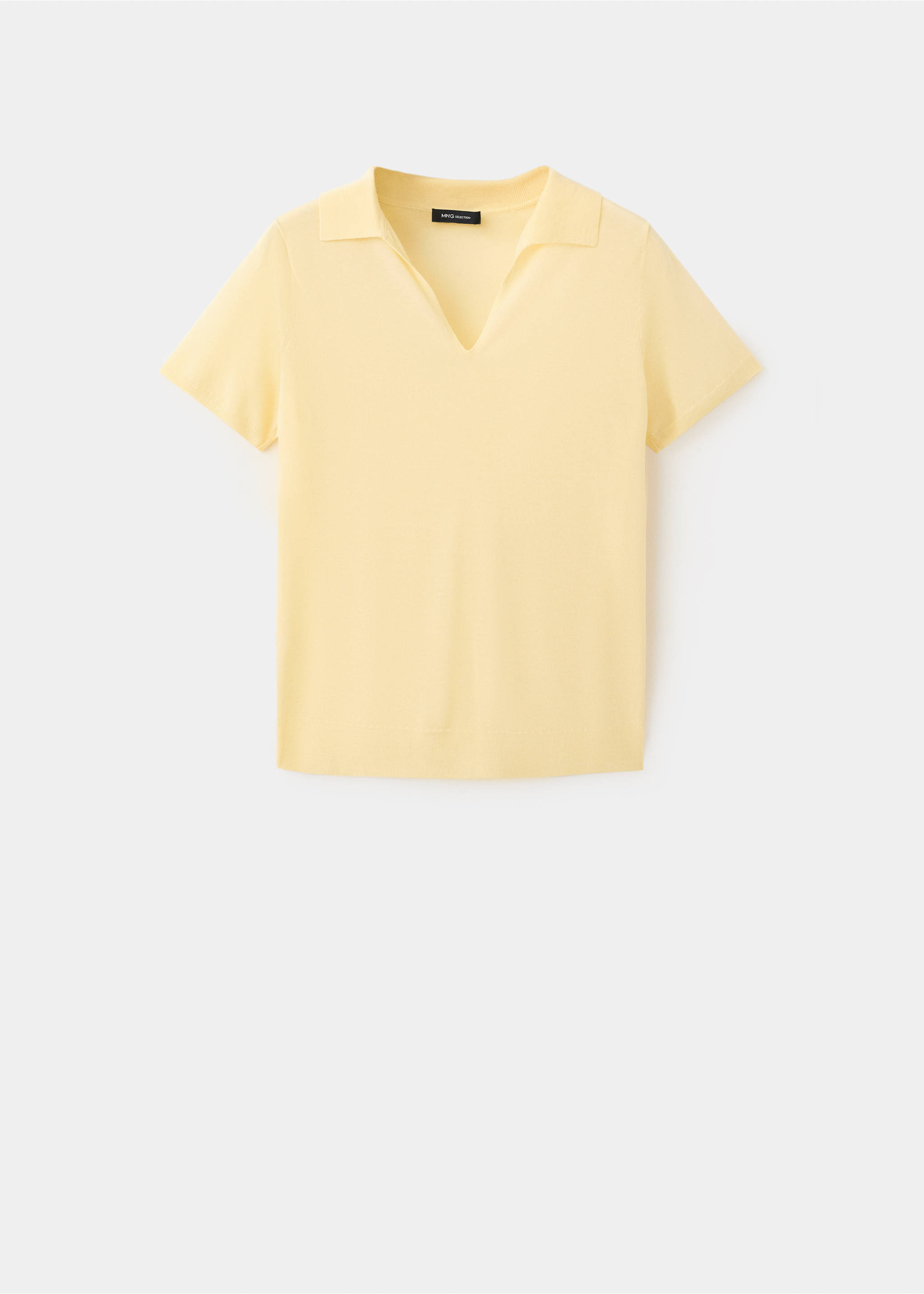 Polo lyocell maille fine - Article sans modèle, Jaune pastel. Ref: 27037165-00.
