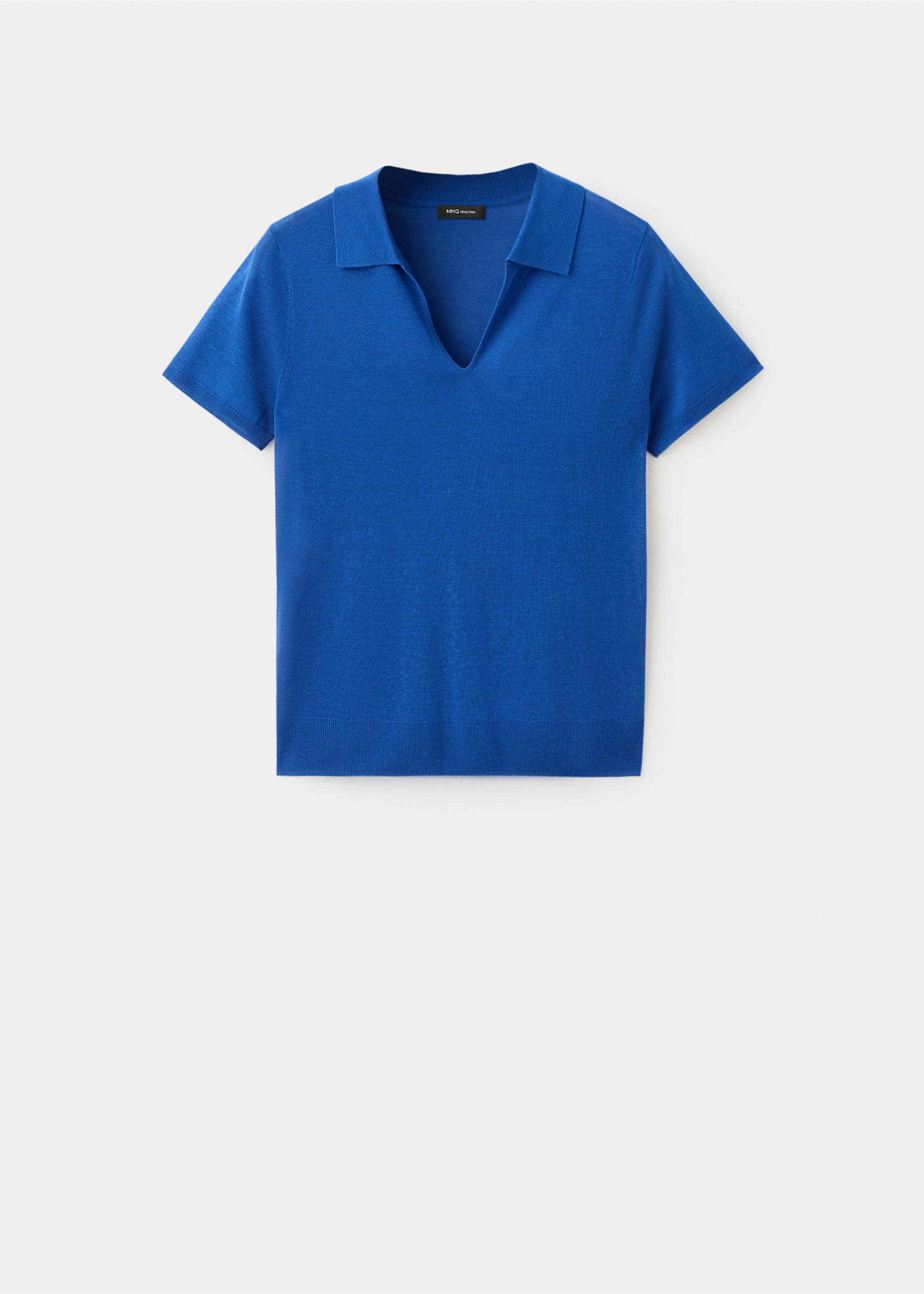 Lyocell polo neck jersey - Article without model, China Blue. Ref: 27037165-00.