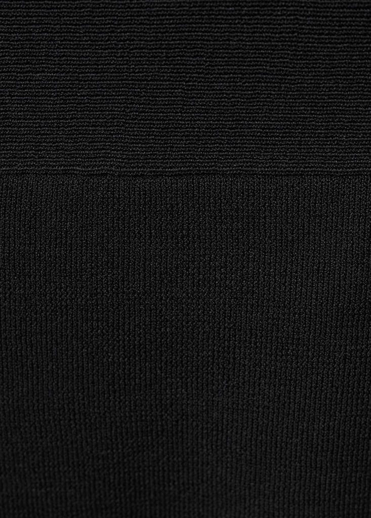 Fitted jersey dress with open back — Black