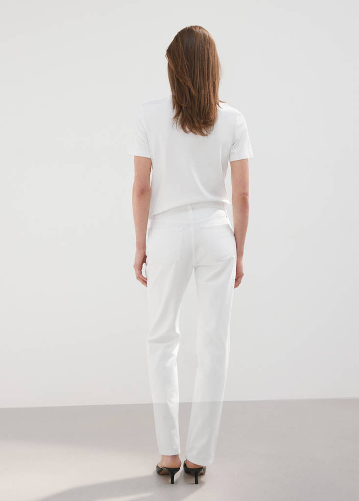 Matilda high-rise straight jeans — White