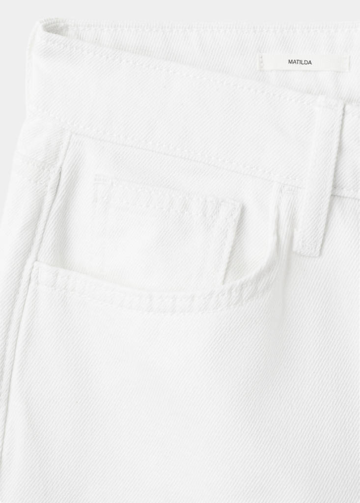Matilda high-rise straight jeans — White