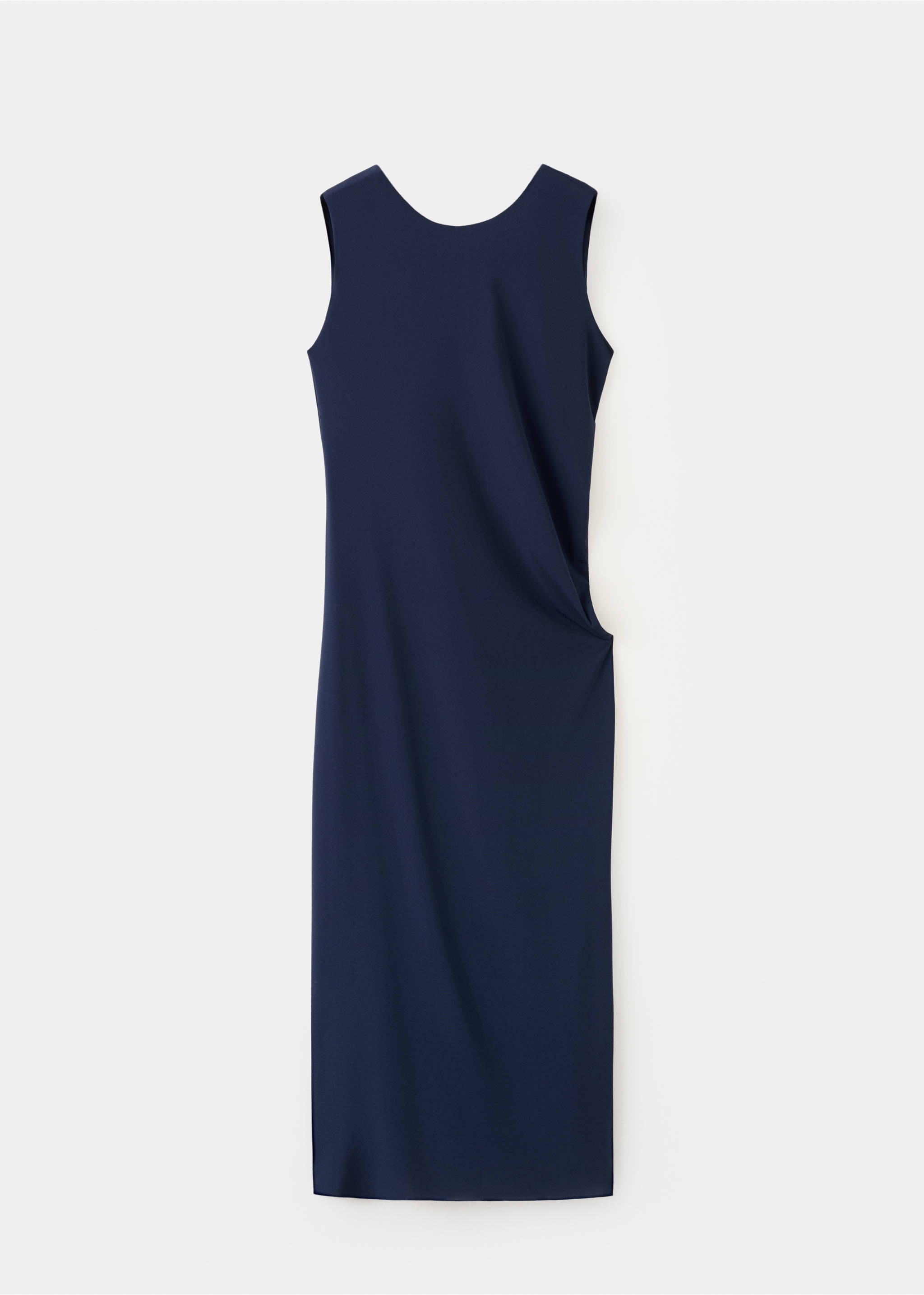 Asymmetric open-back dress - Article without model, Night Blue. Ref: 27037169-00.