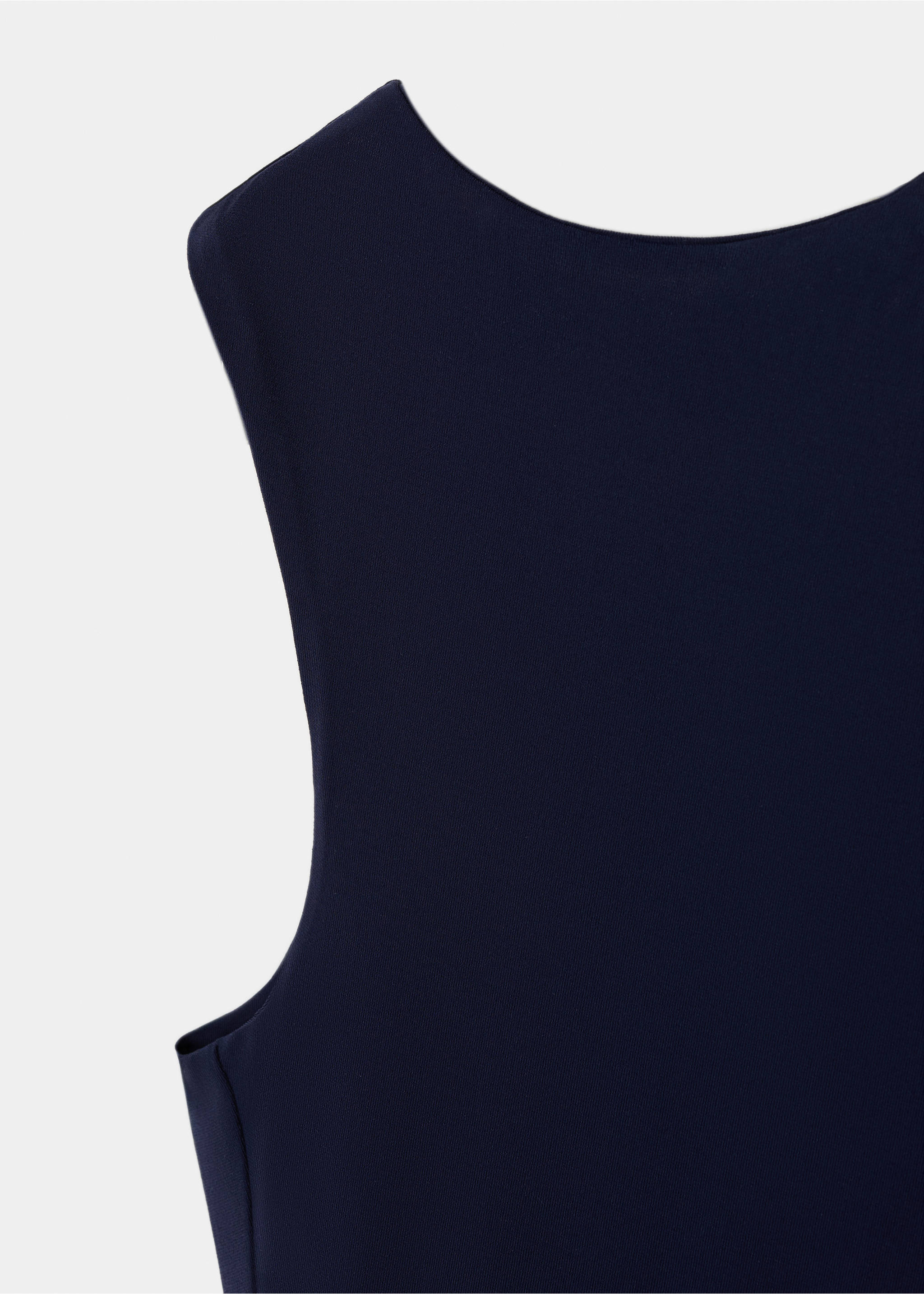 Asymmetric open-back dress - Details of the article 8, Night Blue. Ref: 27037169-00.