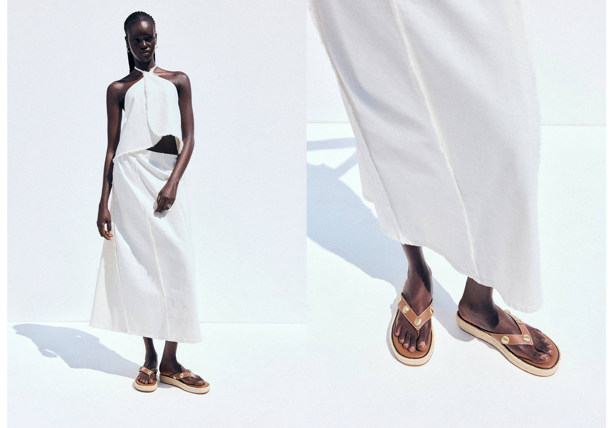 Espadrille sandals with studs - Panoramic plane