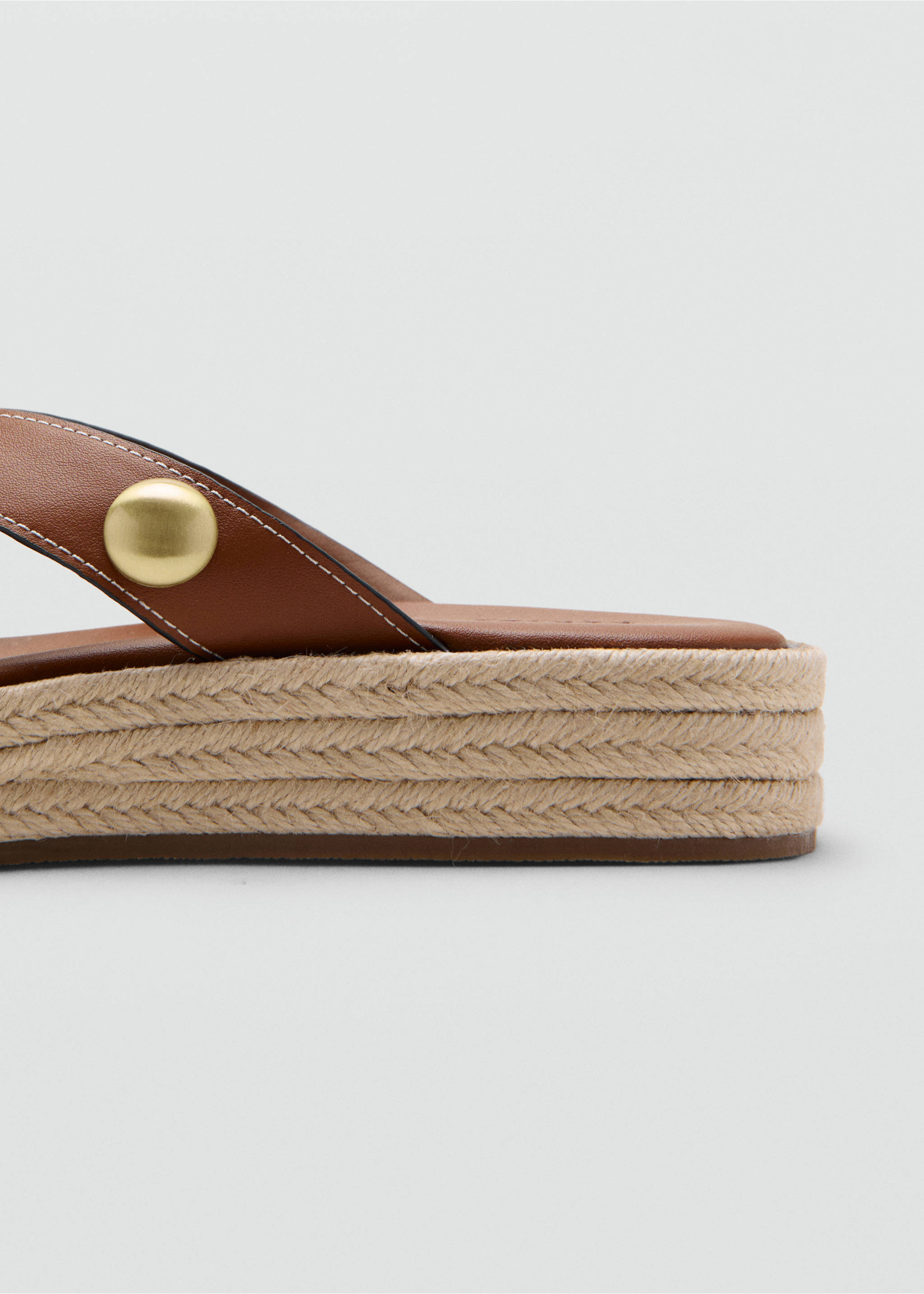 Sandalia esparto tachuelas - Detall de l'article 1, Marró. Ref: 27037779-00.