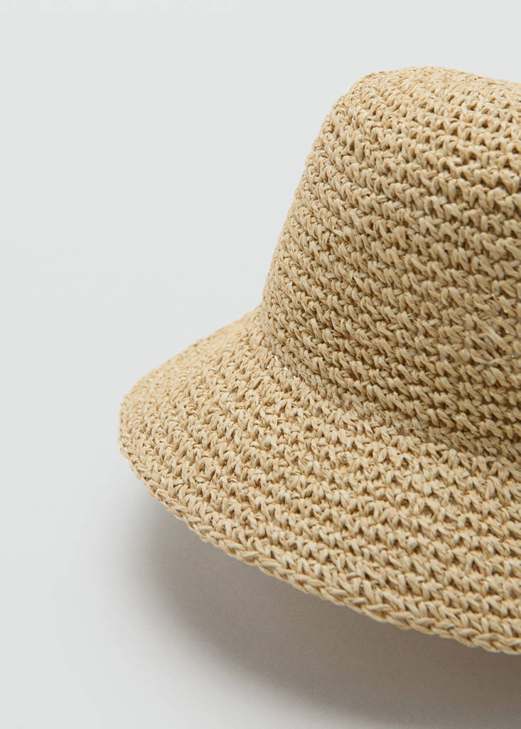 Natural fibre bucket hat — Ecru