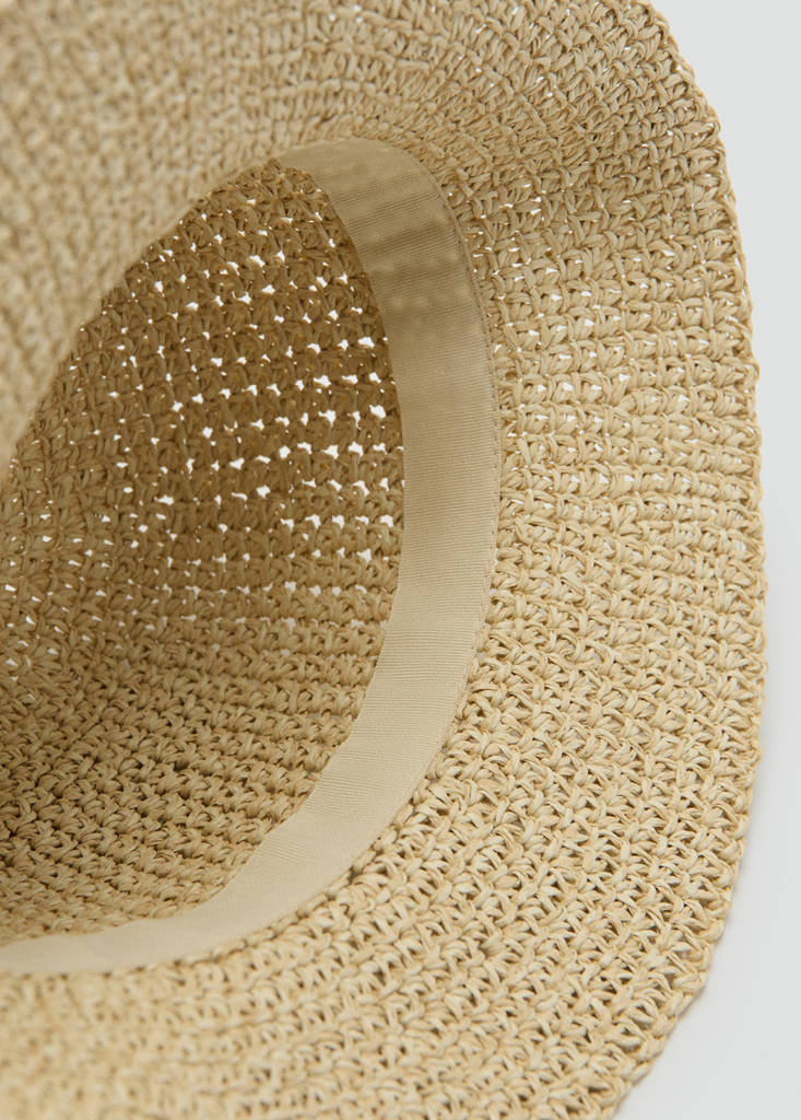 Natural fibre bucket hat — Ecru