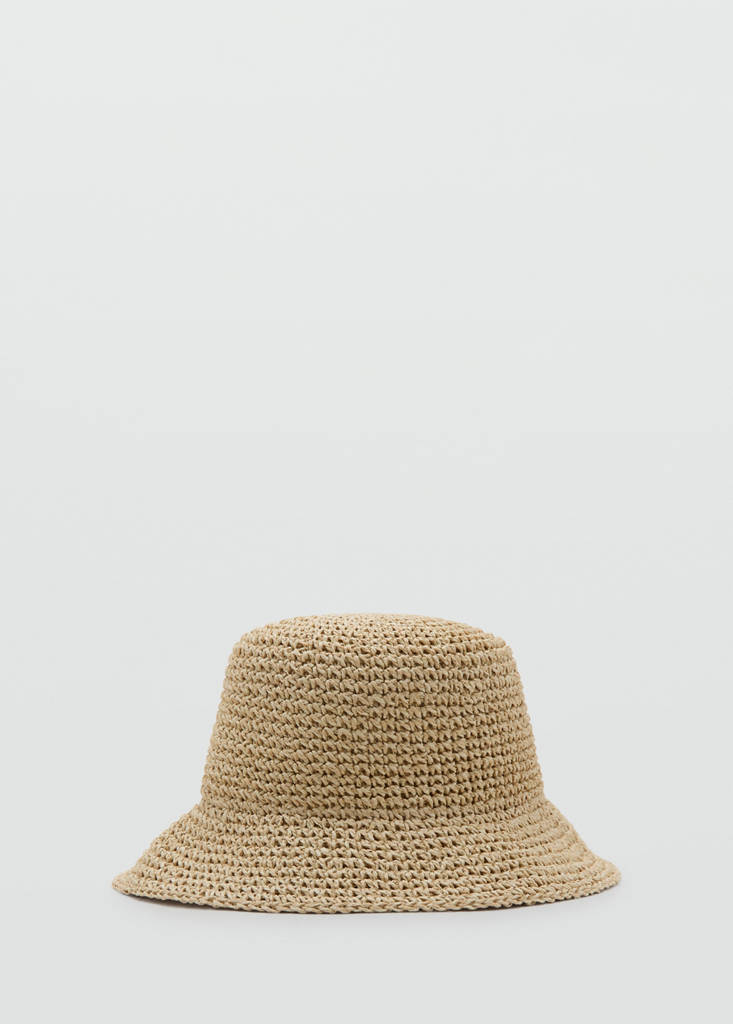 Natural fibre bucket hat — Ecru