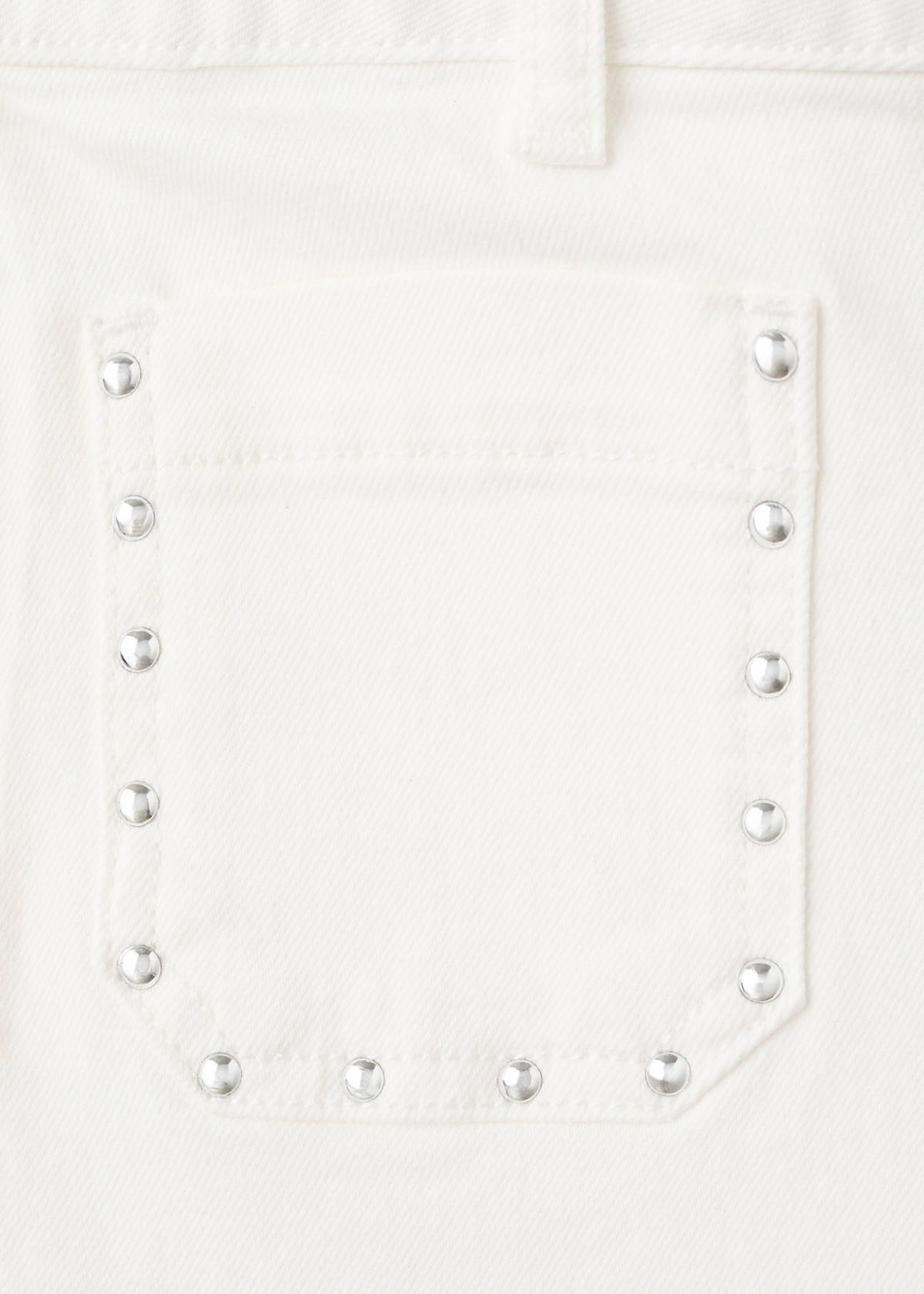Studded pocket shorts — White