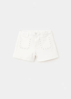 Studded pocket shorts — White 3